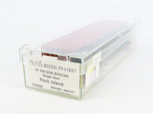 N Scale Kadee Micro-Trains MTL 25430 RI Rock Island 50' Rib Side Box Car #35222