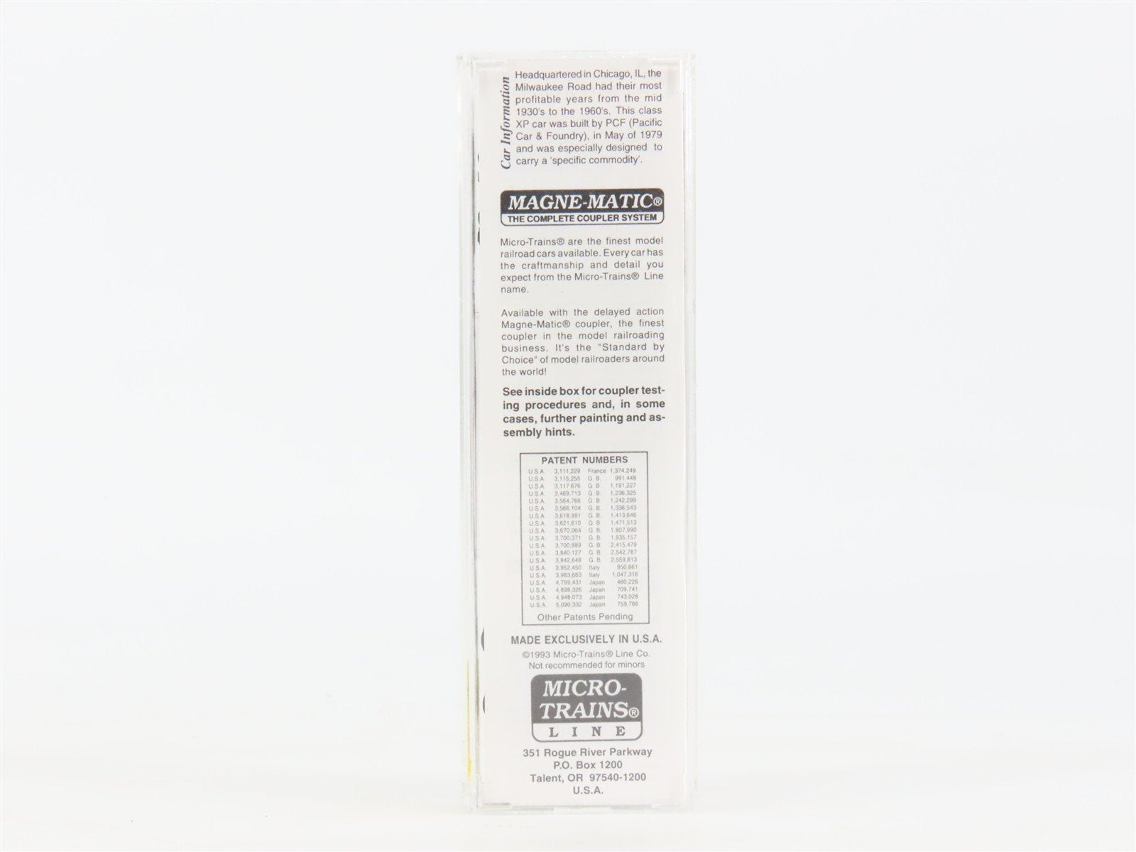 N Scale Micro-Trains MTL 25310 MILW Milwaukee Road 50' Rib Side Box Car #50851