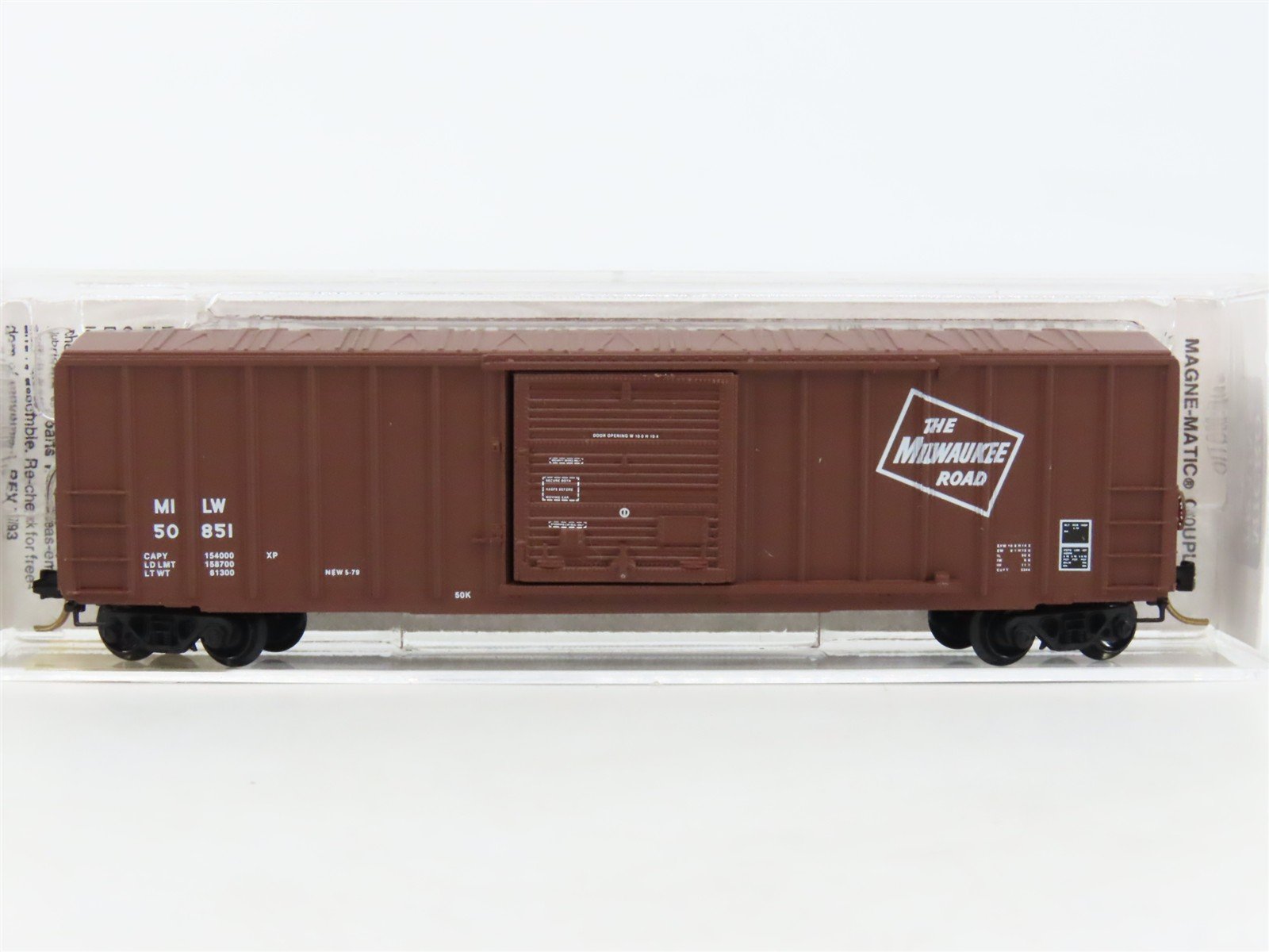 N Scale Micro-Trains MTL 25310 MILW Milwaukee Road 50' Rib Side Box Car #50851