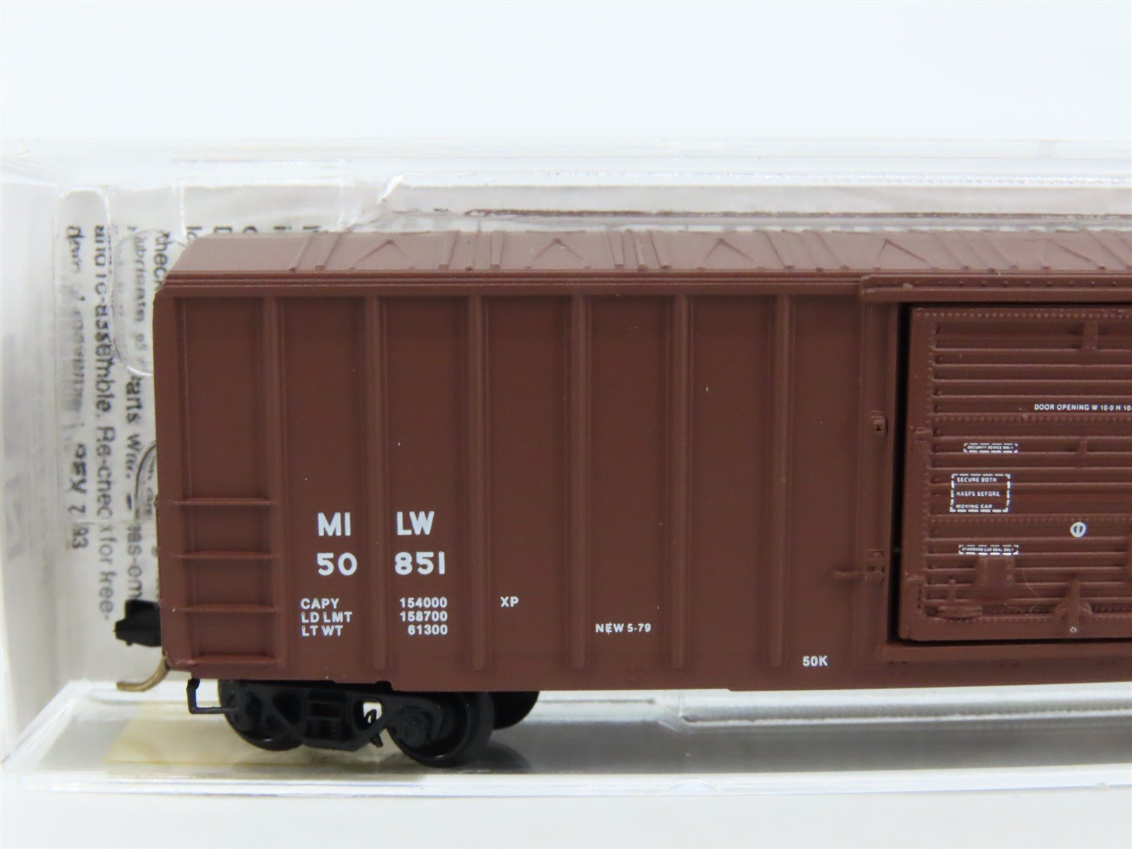 N Scale Micro-Trains MTL 25310 MILW Milwaukee Road 50' Rib Side Box Car #50851