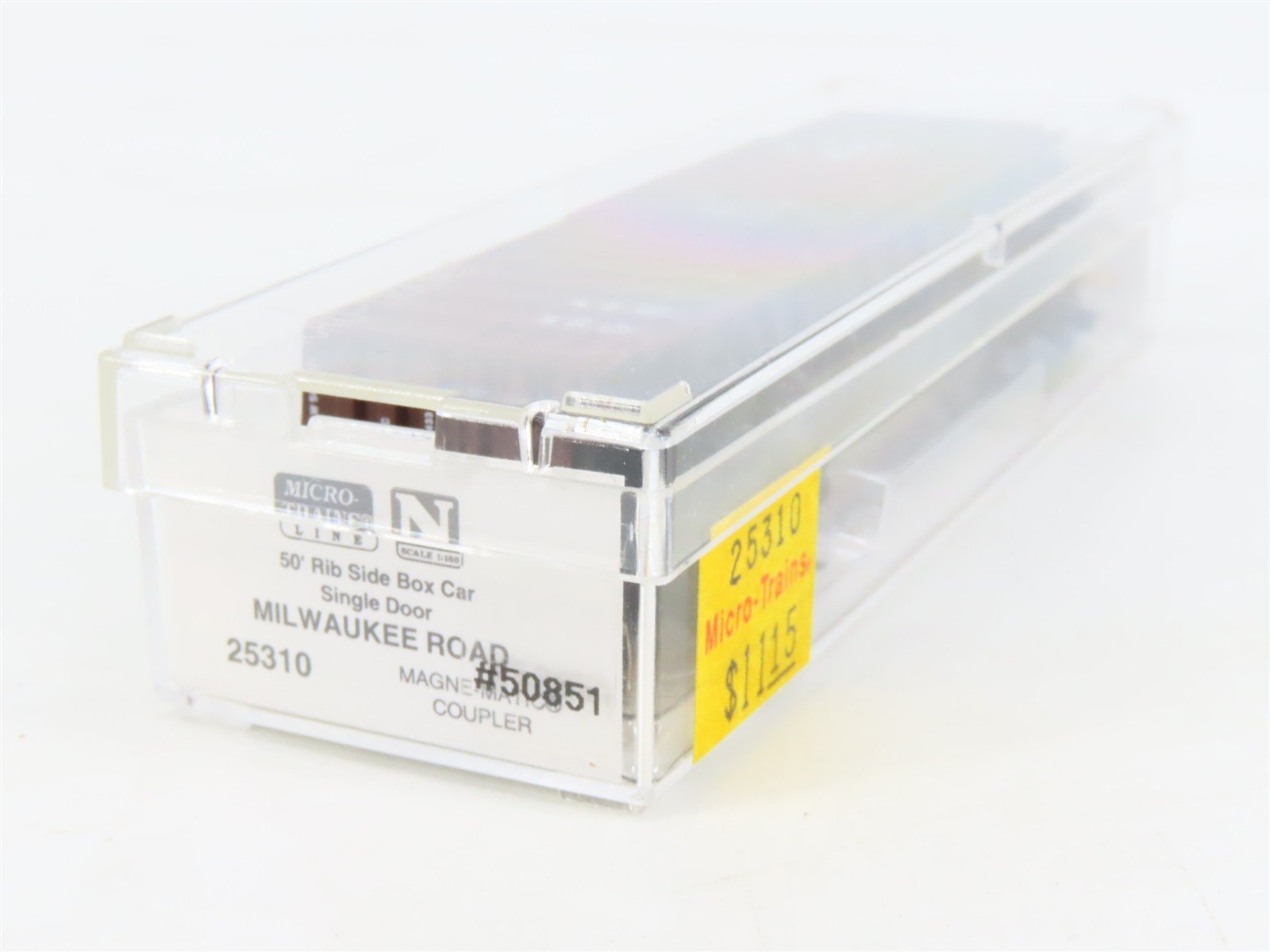 N Scale Micro-Trains MTL 25310 MILW Milwaukee Road 50' Rib Side Box Car #50851