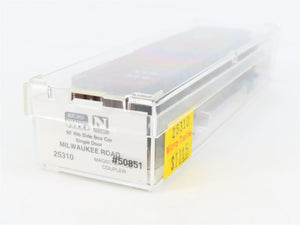 N Scale Micro-Trains MTL 25310 MILW Milwaukee Road 50' Rib Side Box Car #50851