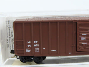N Scale Micro-Trains MTL 25310 MILW Milwaukee Road 50' Rib Side Box Car #50851