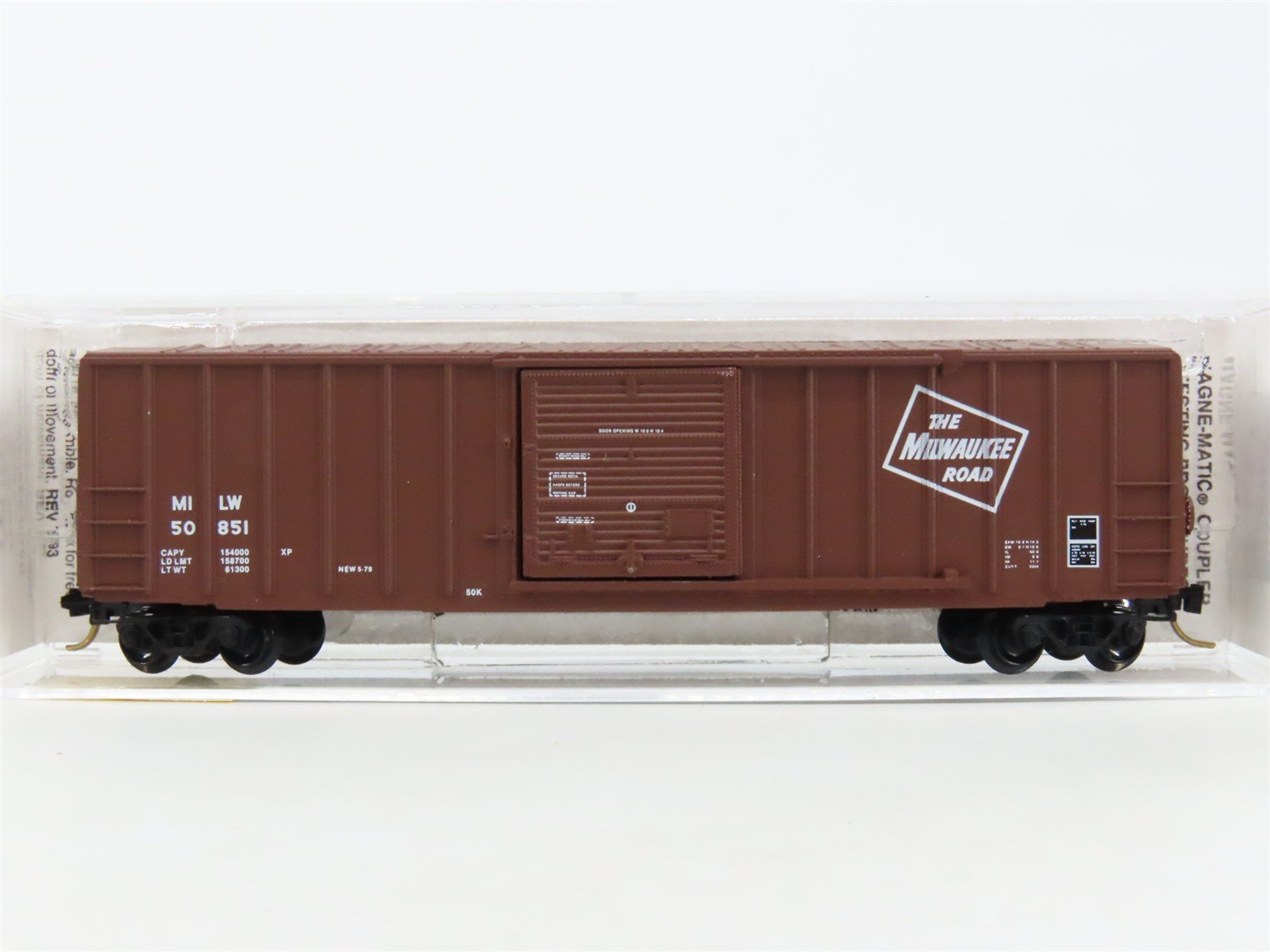 N Scale Micro-Trains MTL 25310 MILW Milwaukee Road 50' Rib Side Box Car #50851