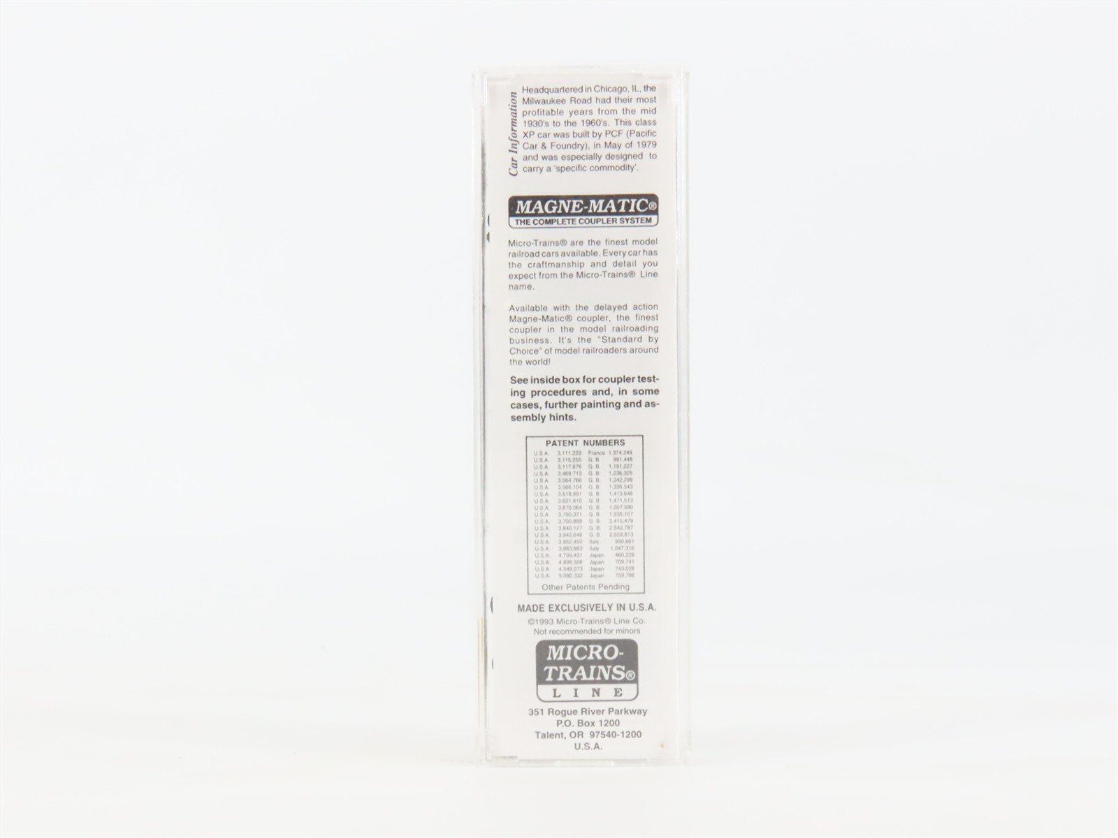 N Scale Micro-Trains MTL 25310 MILW Milwaukee Road 50' Rib Side Box Car #50851