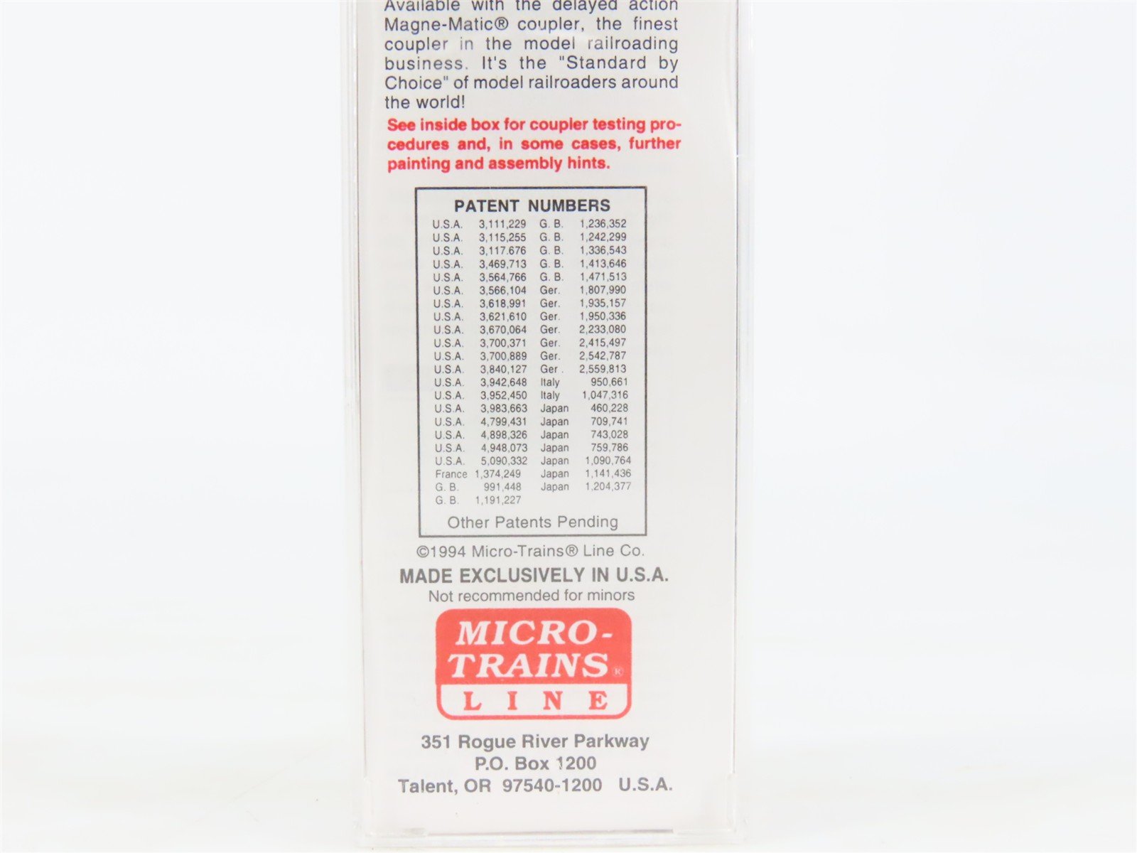 N Micro-Trains MTL 29070 CN Canadian National 40' Automobile Box Car #582596