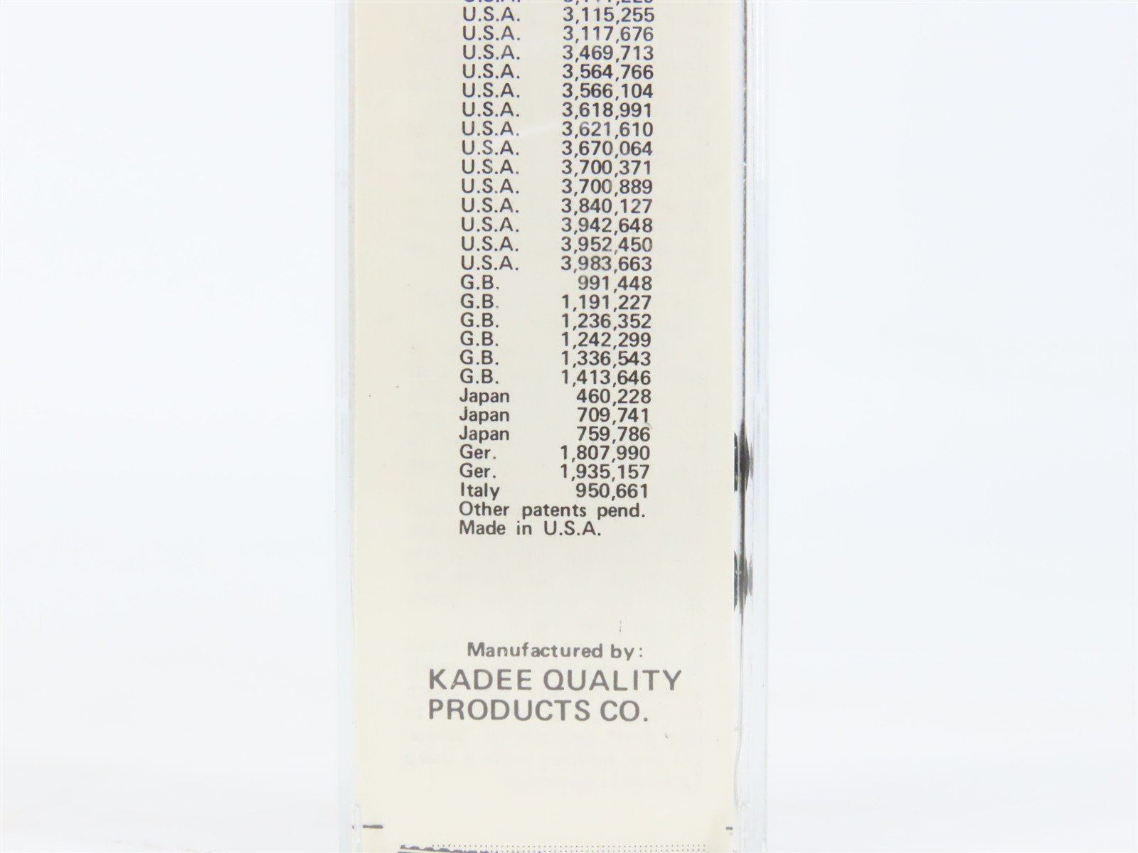 N Scale Kadee Micro-Trains MTL 28000 Dimensional Data 40' Single Door Box Car