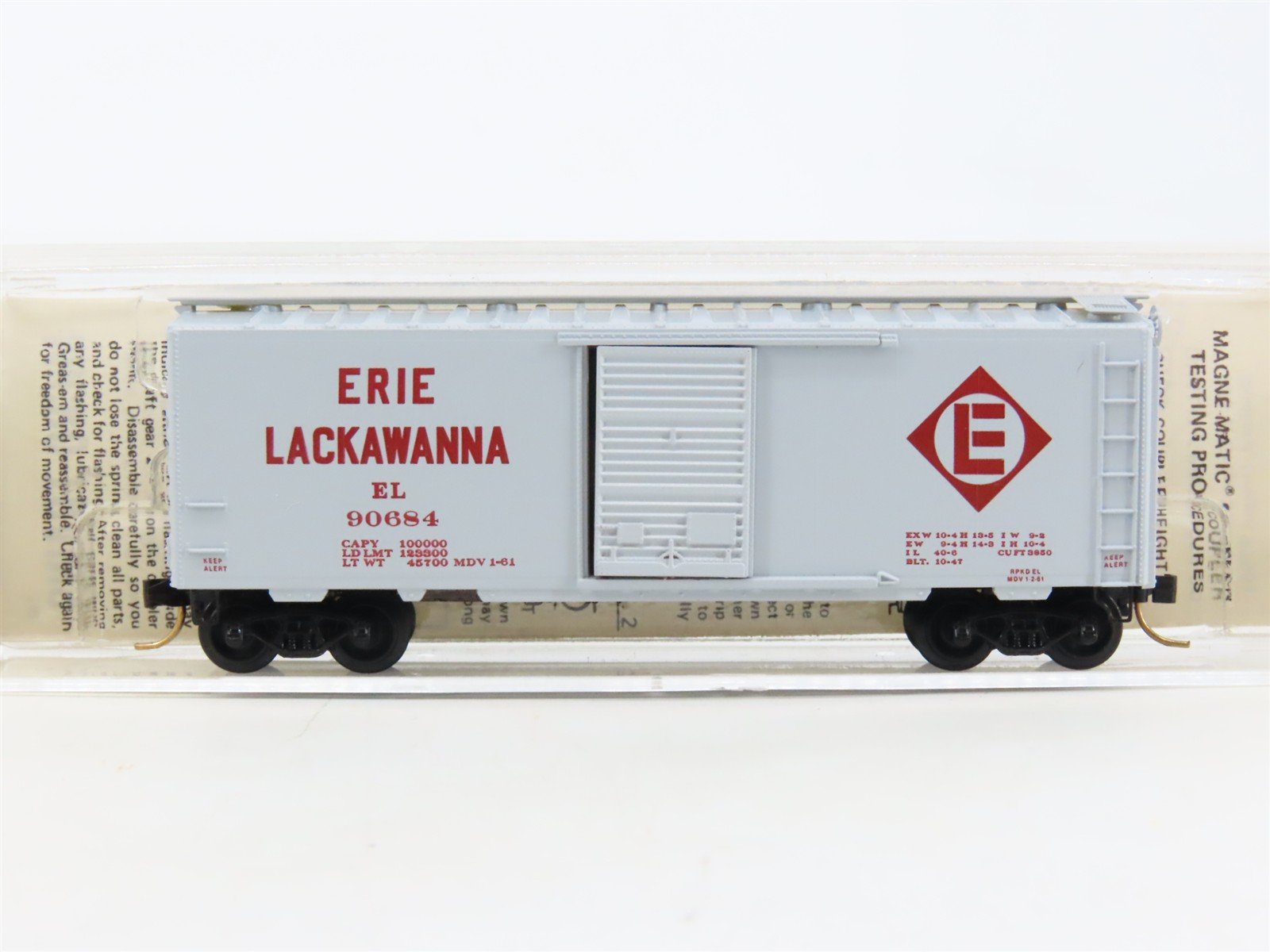 N Scale Kadee Micro-Trains MTL 20360 EL Erie Lackawanna 40' Box Car #90684