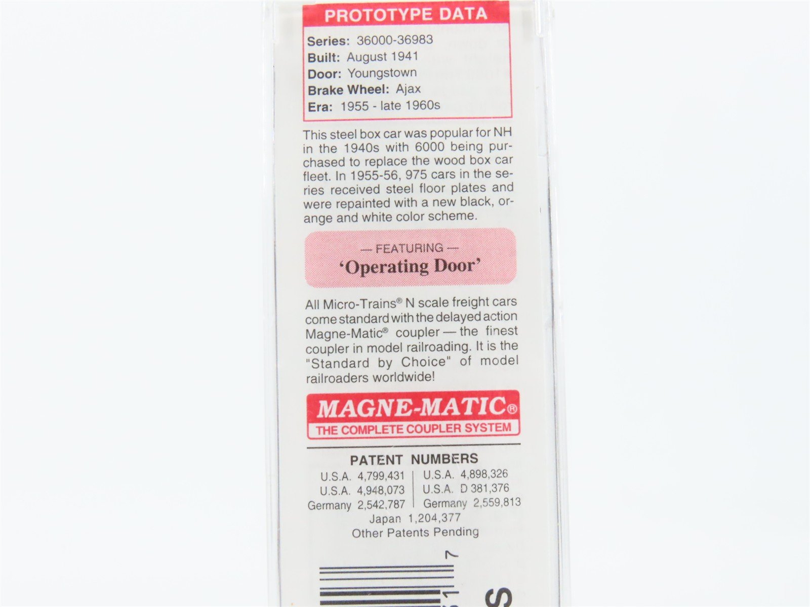 N Scale Micro-Trains MTL 20350 NH New Haven 40' Single Door Box Car #36438