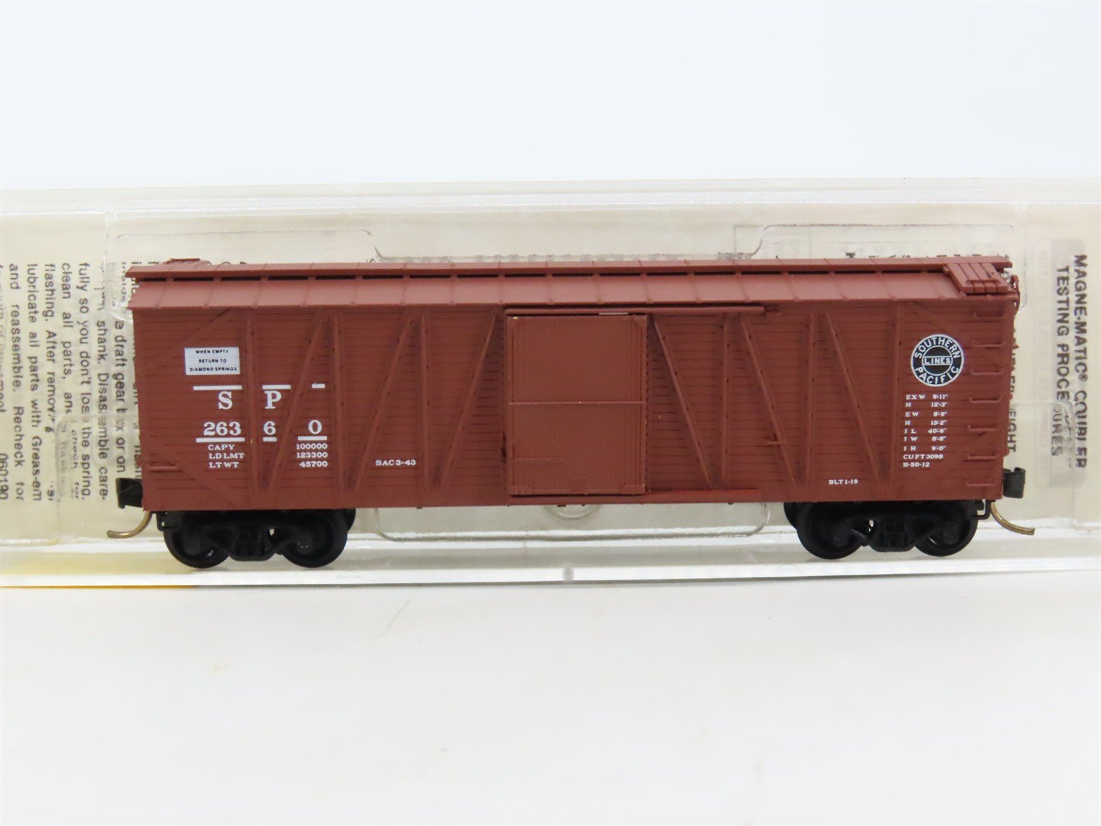 N Scale Micro-Trains MTL 28030 SP Southern Pacific 40' Single Door Boxcar #26360