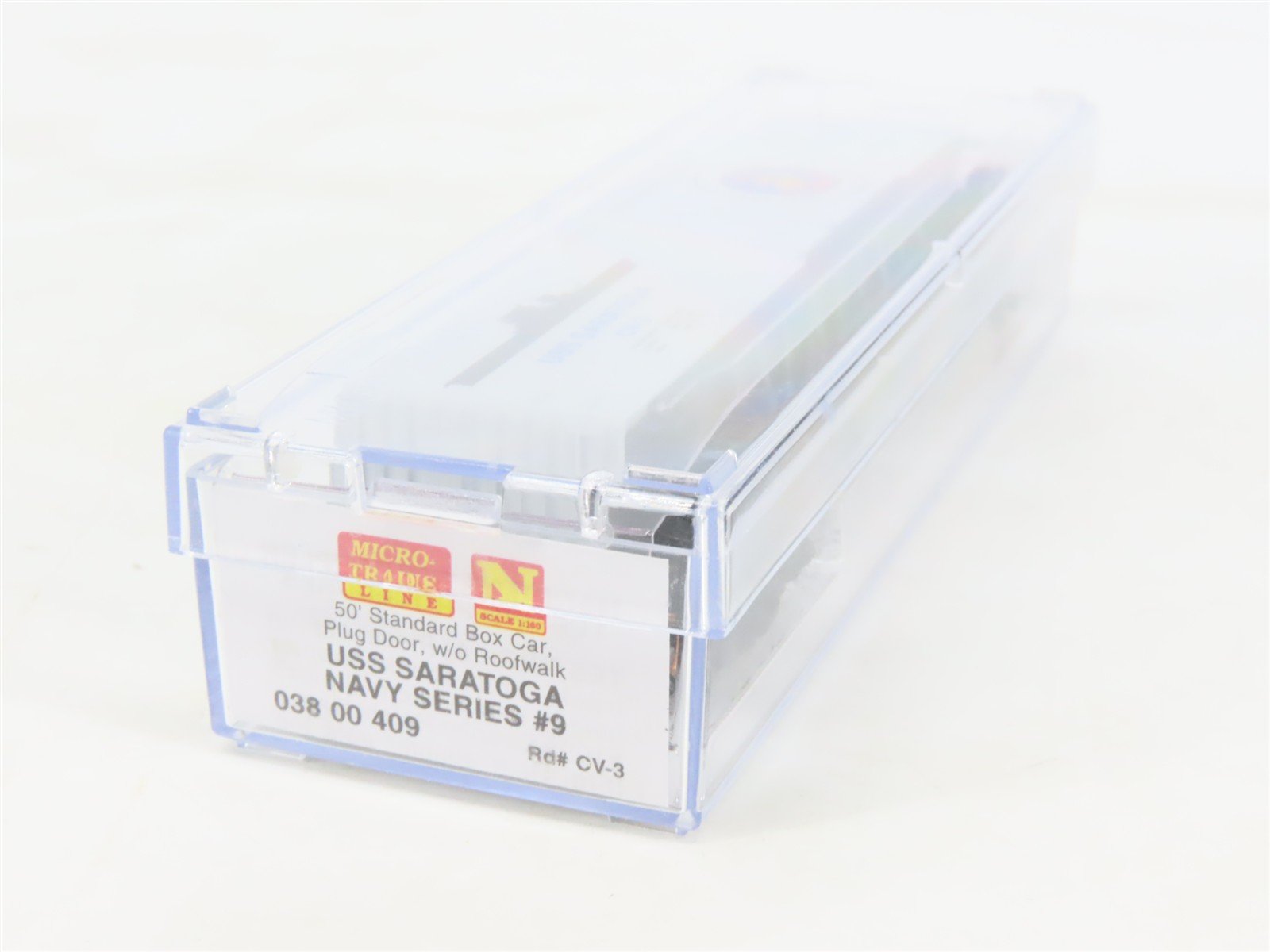 N Scale Micro-Trains MTL 03800409 Navy Series #9 USS Saratoga 50' Box Car #CV-3