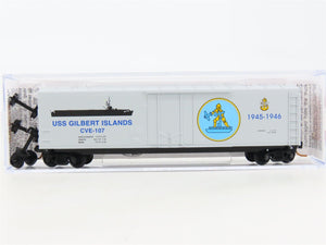 N Micro-Trains MTL 03800406 Navy Series #6 USS Gilbert Islands Box Car #CVE-107