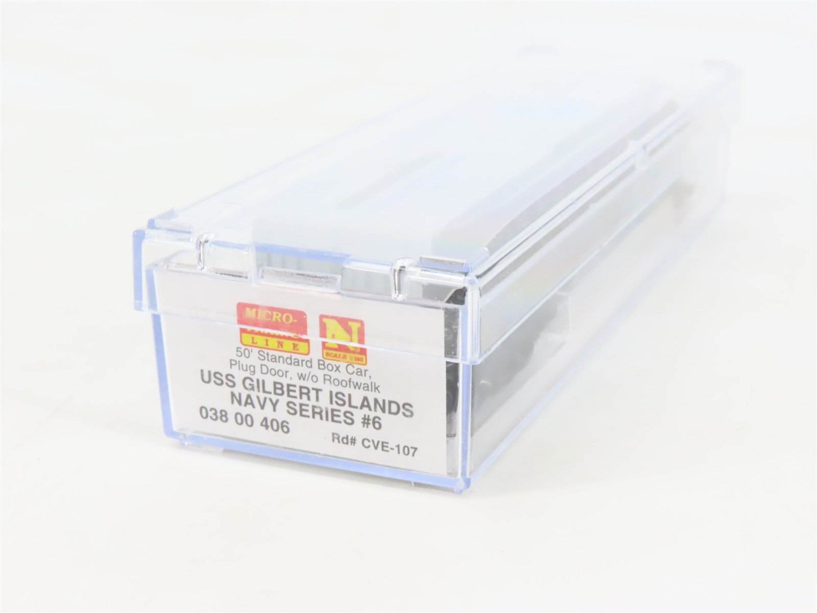 N Micro-Trains MTL 03800406 Navy Series #6 USS Gilbert Islands Box Car #CVE-107