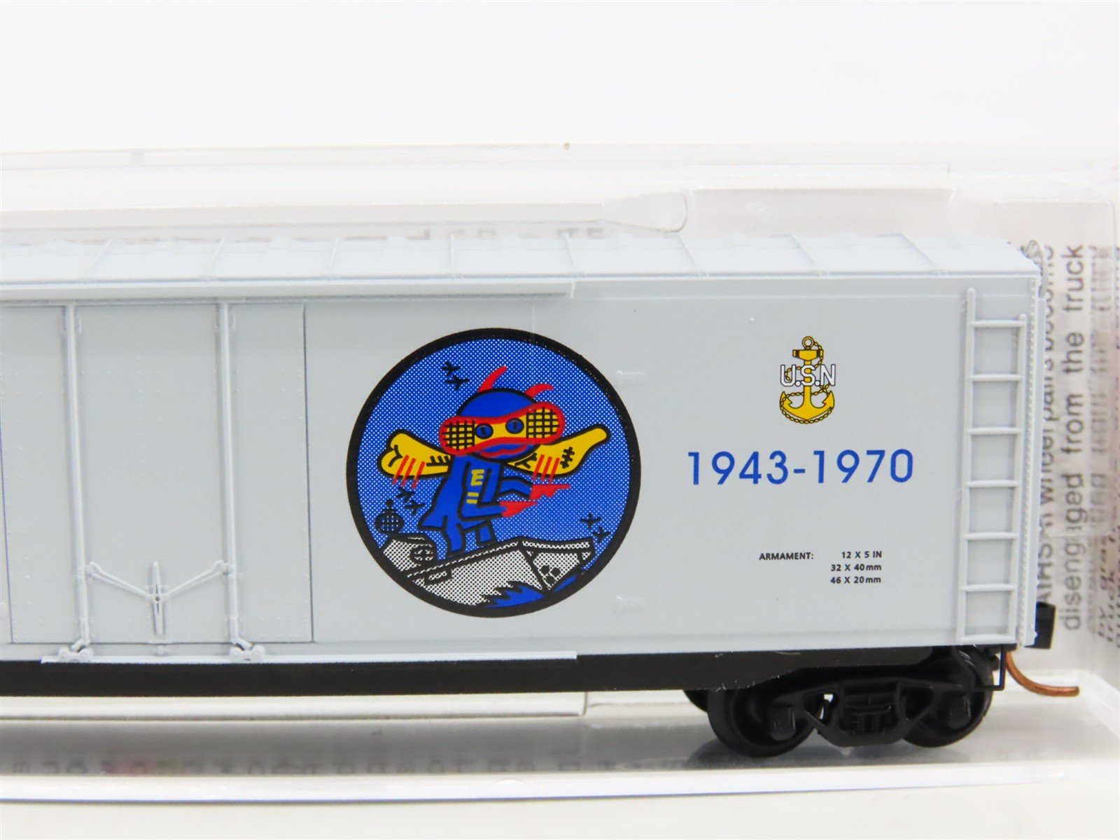 N Scale Micro-Trains MTL 03800402 Navy Series #2 USS Hornet 50' Box Car #CV-12