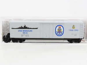 N Scale Micro-Trains MTL 03800401 Navy Series #1 USS Missouri 50' Box Car #BB-63