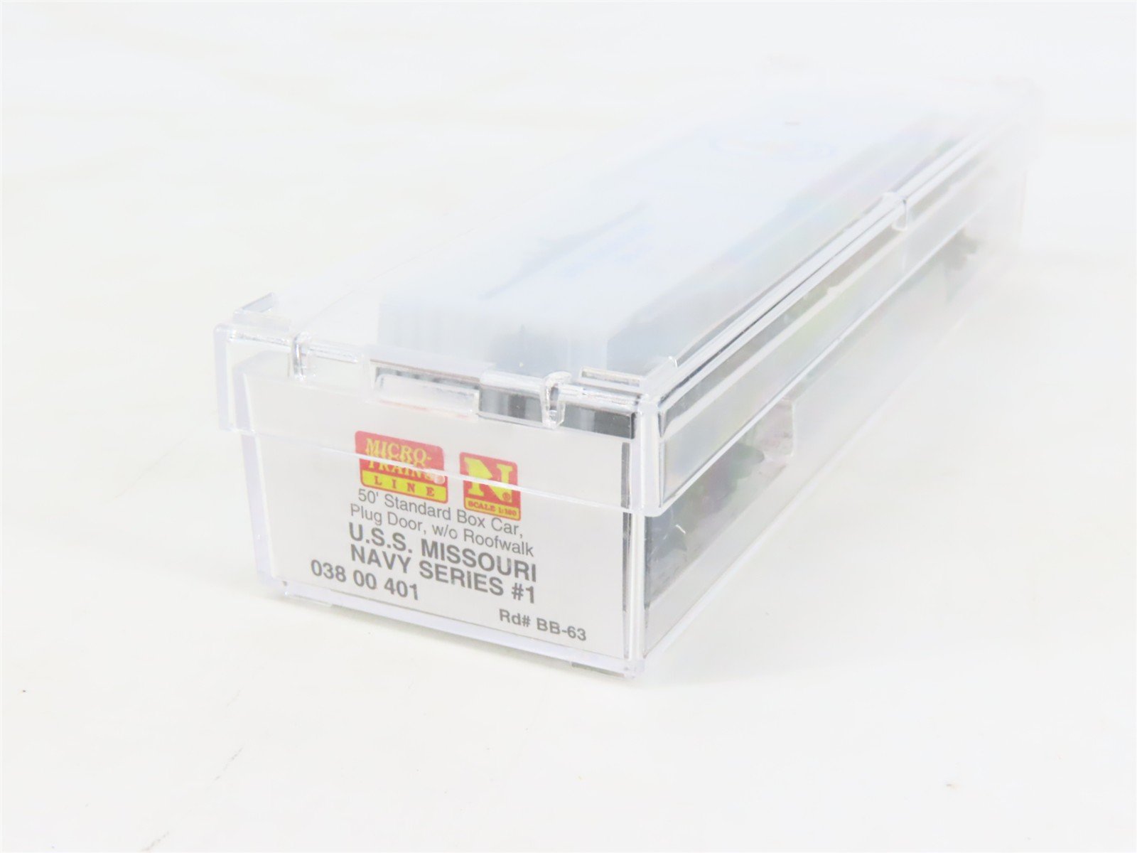 N Scale Micro-Trains MTL 03800401 Navy Series #1 USS Missouri 50' Box Car #BB-63