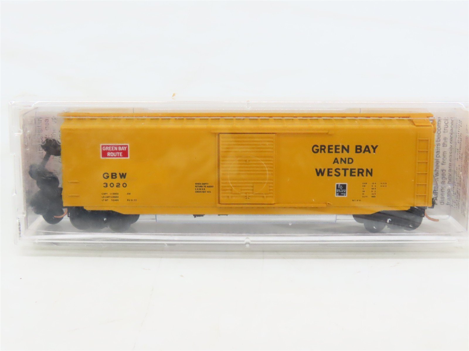 N Scale Micro-Trains MTL 31130 GBW Green Bay Route 50' Single Door Box Car #3020