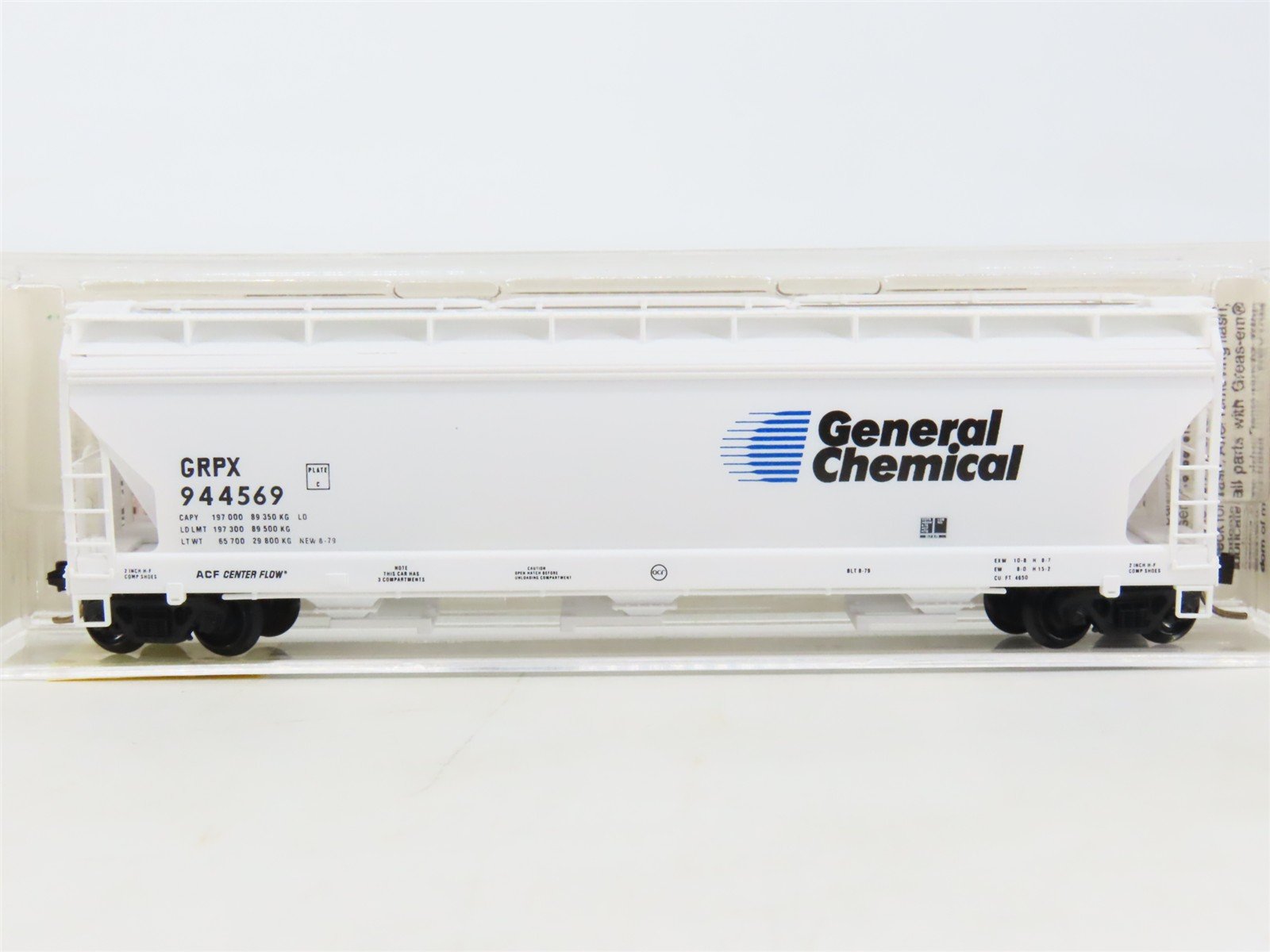 N Scale Micro-Trains MTL 94020 GRPX General Chemical 3-Bay Covered Hopper 944569