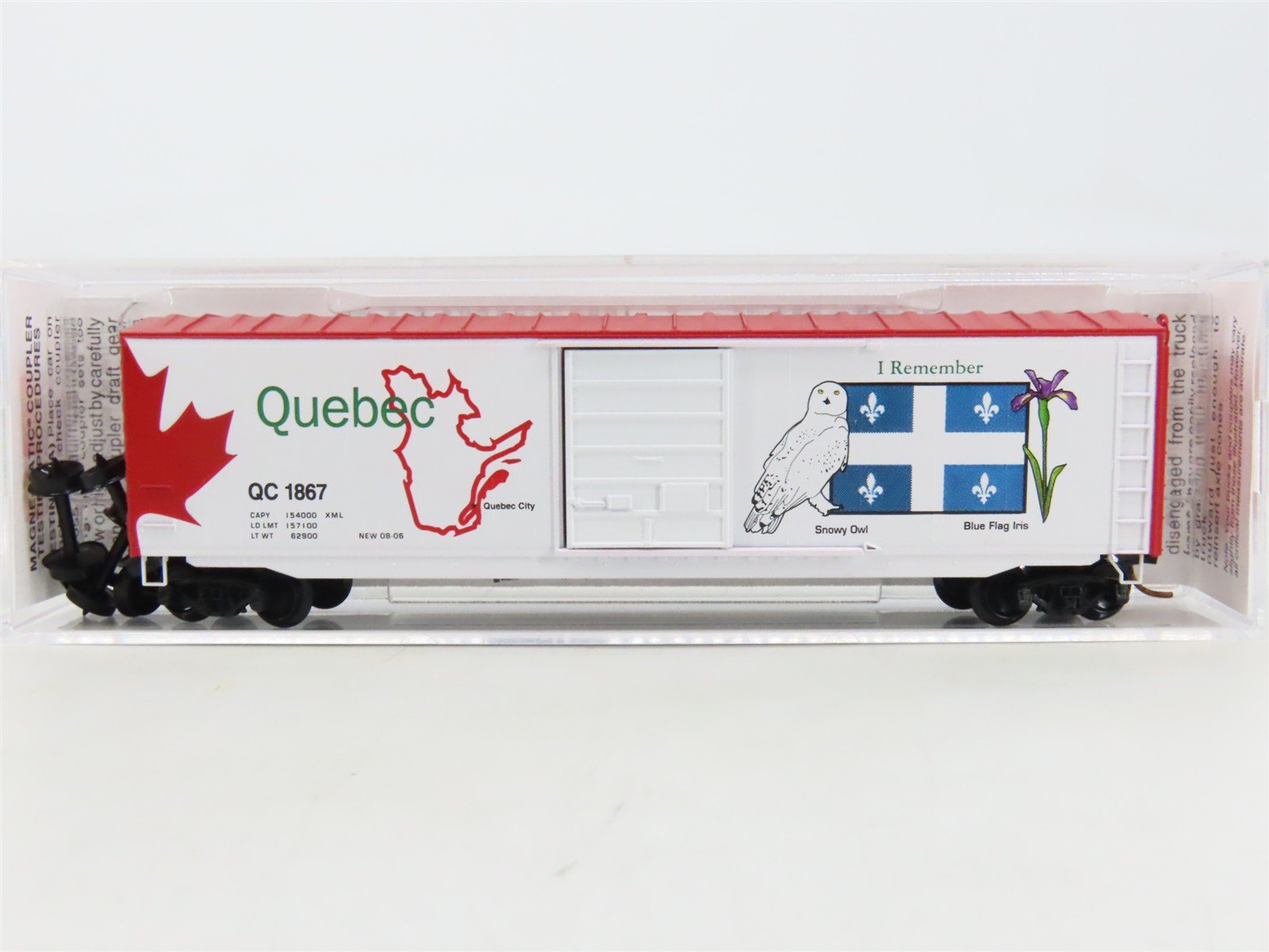 N Scale Micro-Trains MTL 07700152 QC Quebec Provincial 50' Box Car #1867