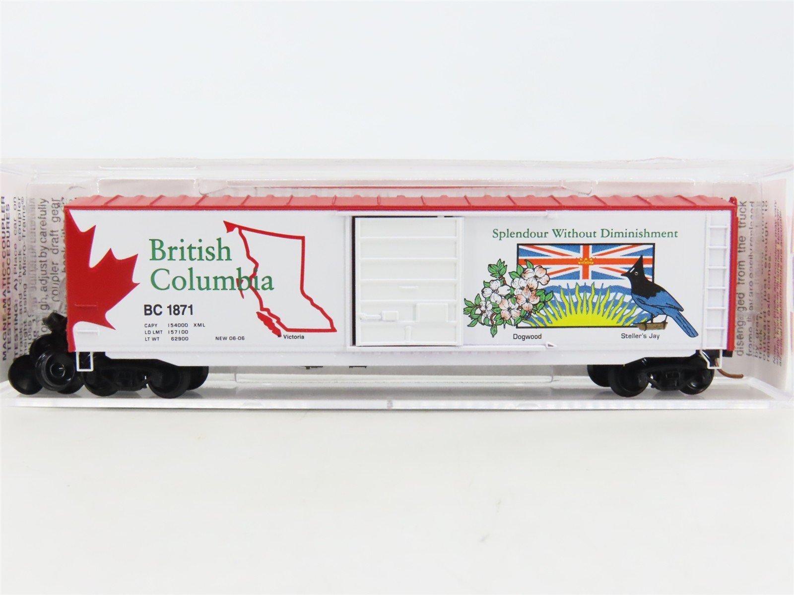 N Micro-Trains MTL 07700151 BC British Columbia Provincial 50' Box Car #1871