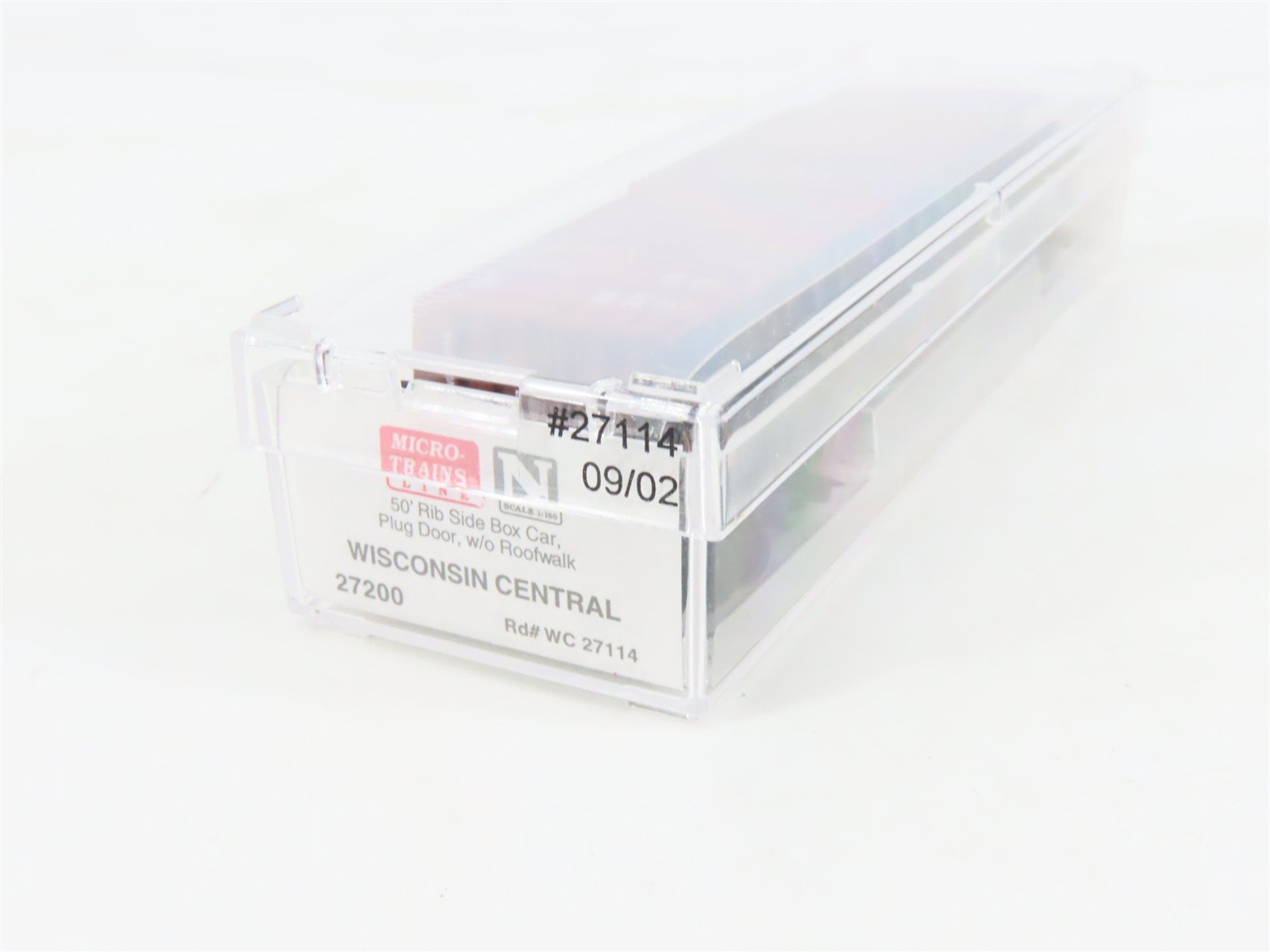 N Scale Micro-Trains MTL 27200 WC Wisconsin Central 50' Plug Door Box Car #27114