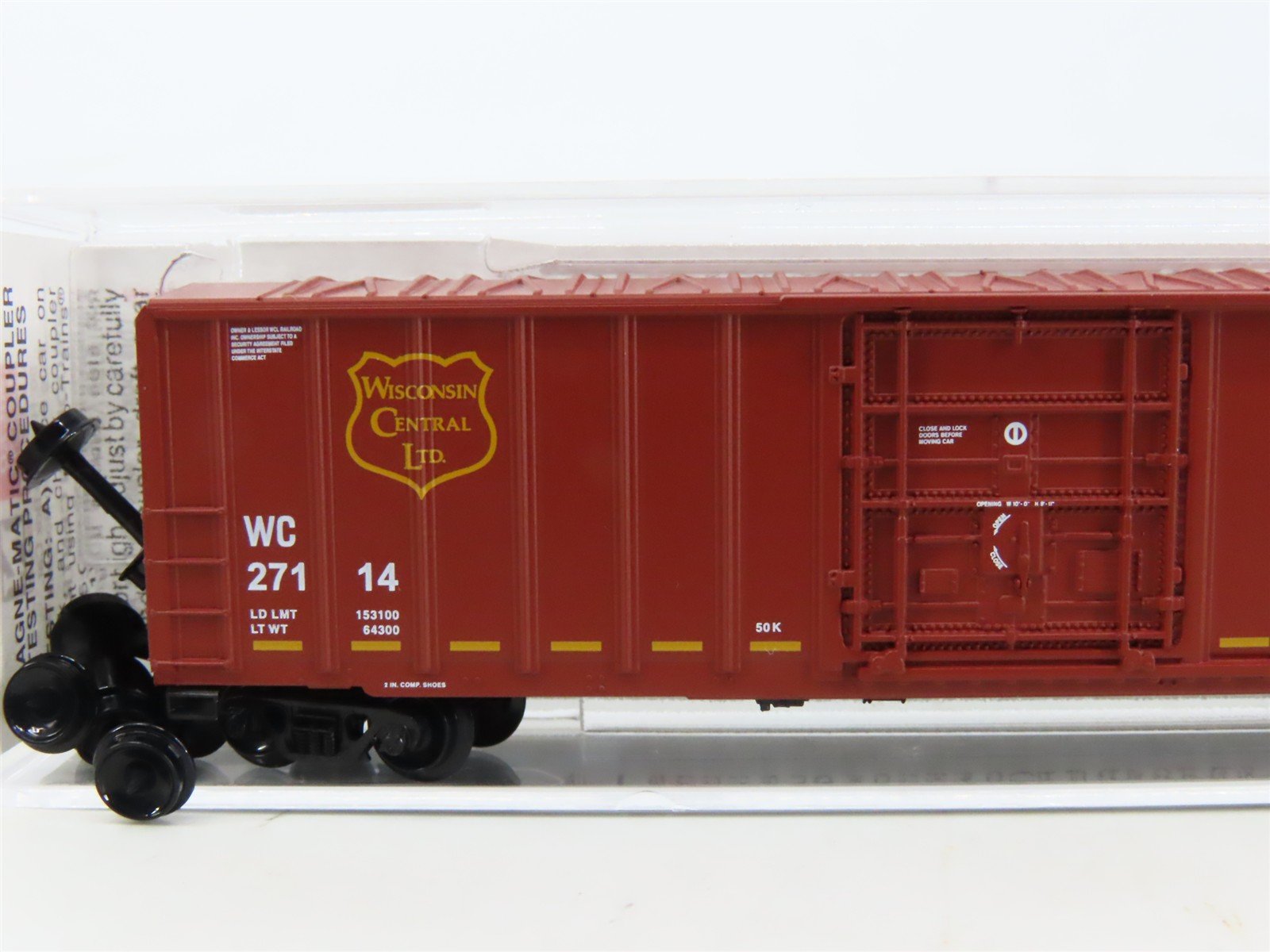 N Scale Micro-Trains MTL 27200 WC Wisconsin Central 50' Plug Door Box Car #27114