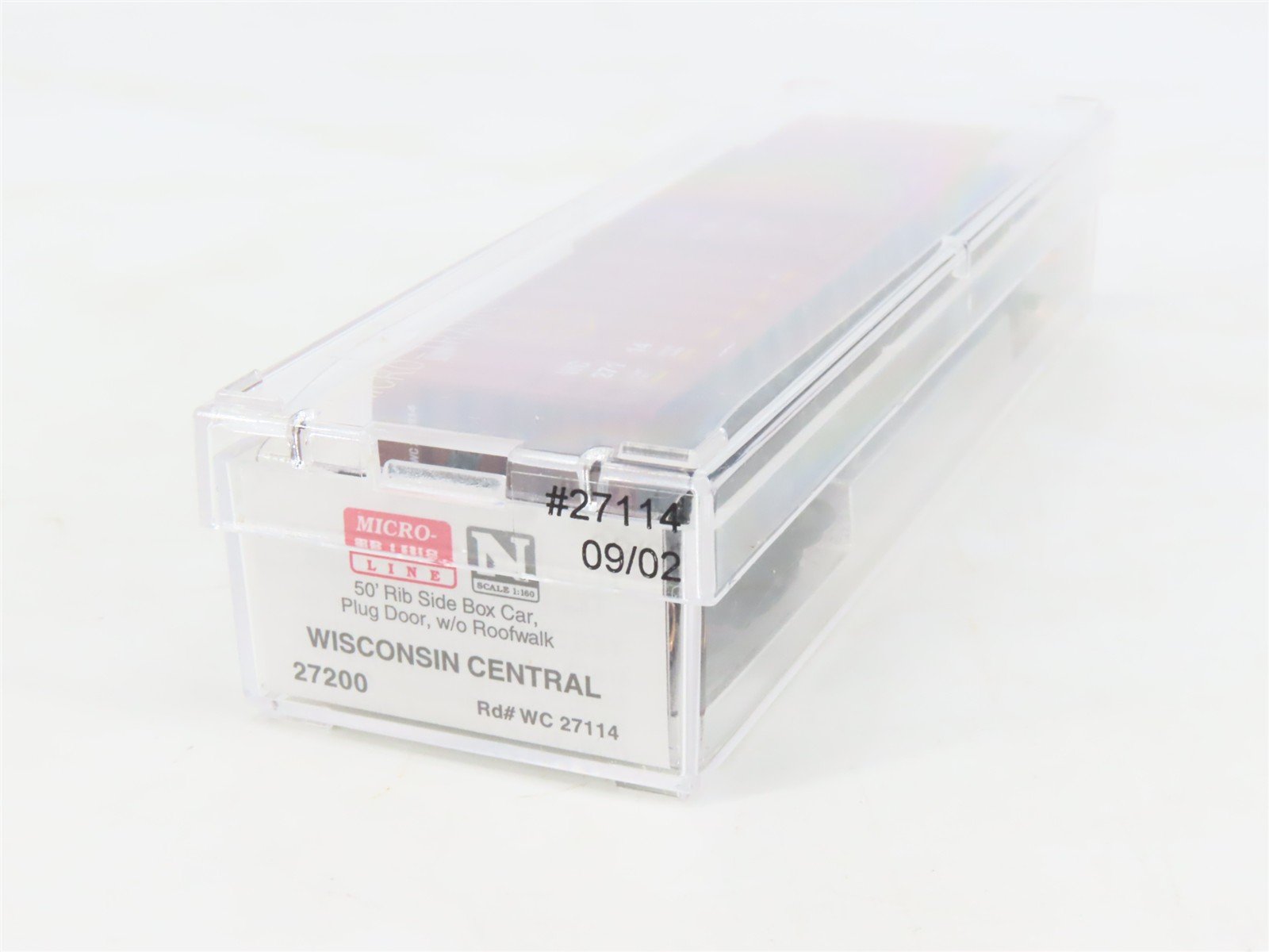 N Scale Micro-Trains MTL 27200 WC Wisconsin Central 50' Plug Door Box Car #27114
