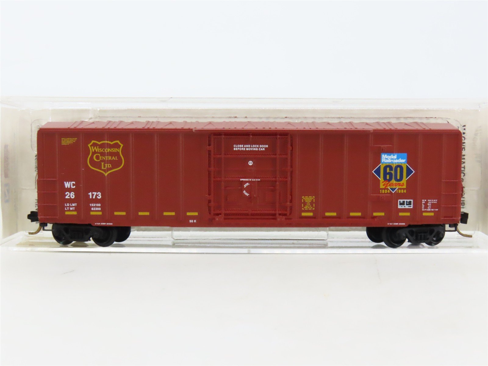 N Micro-Trains MTL Limited Run 27210 WC Wisconsin Central 50' Box Car #26173