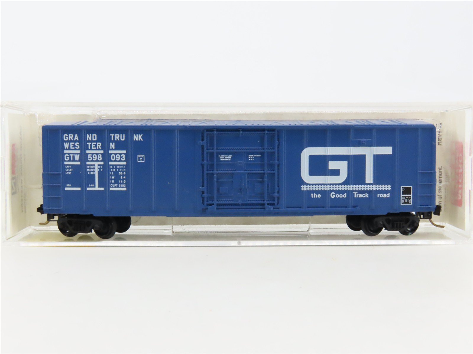 N Scale Micro-Trains MTL 27220 GTW Grand Trunk Western 50' Box Car #598093