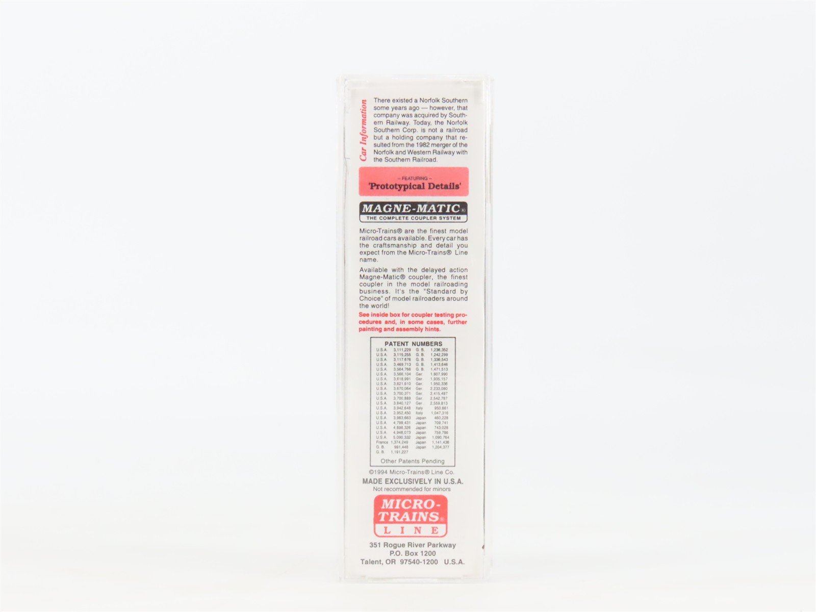 N Scale Micro-Trains MTL 27230 SOU NS Norfolk Southern 50' Box car #584877