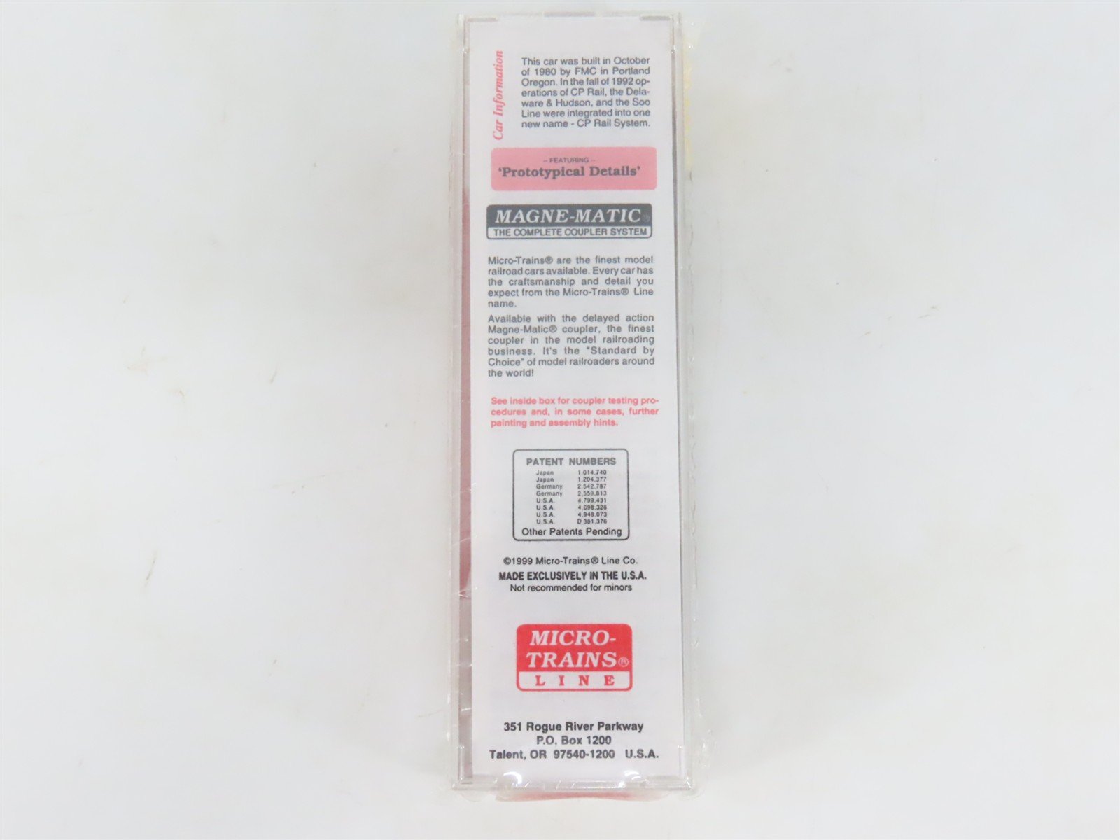N Scale Micro-Trains MTL 27260 SOO Line 50' Rib Side Plug Door Box Car #19369