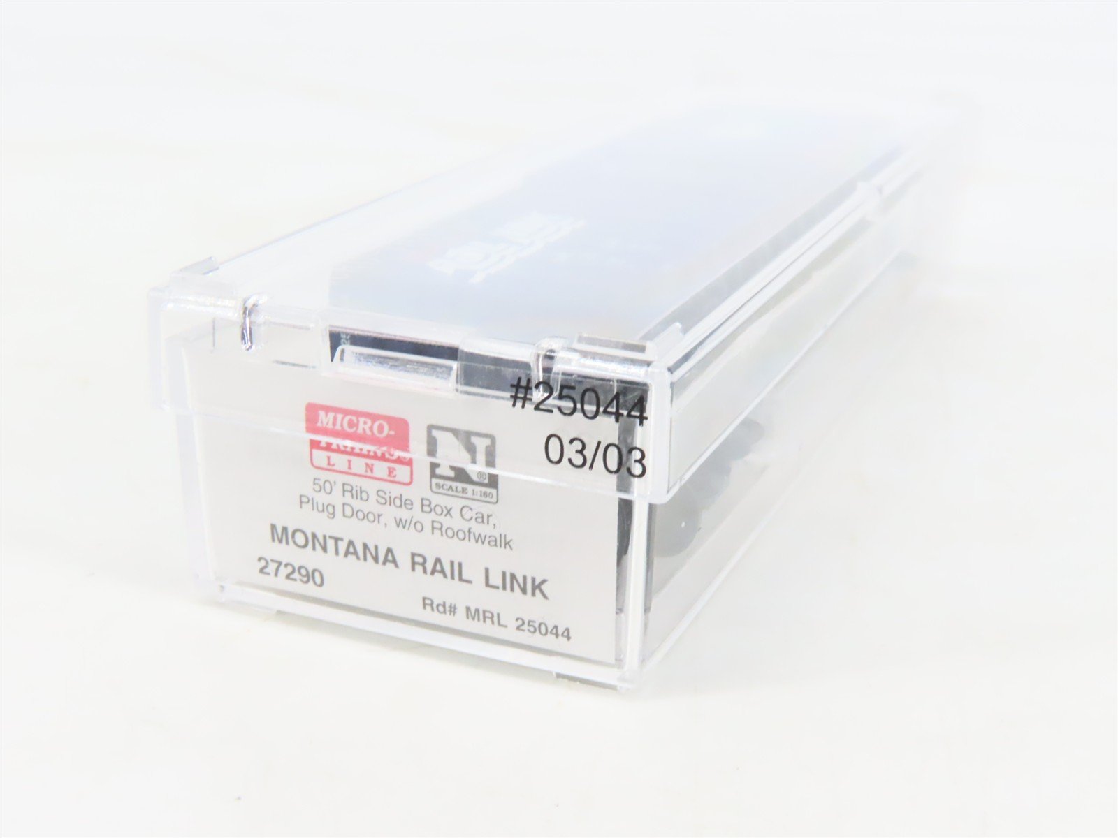 N Scale Micro-Trains MTL 27290 MRL Montana Rail Link 50' Plug Door Boxcar #25044