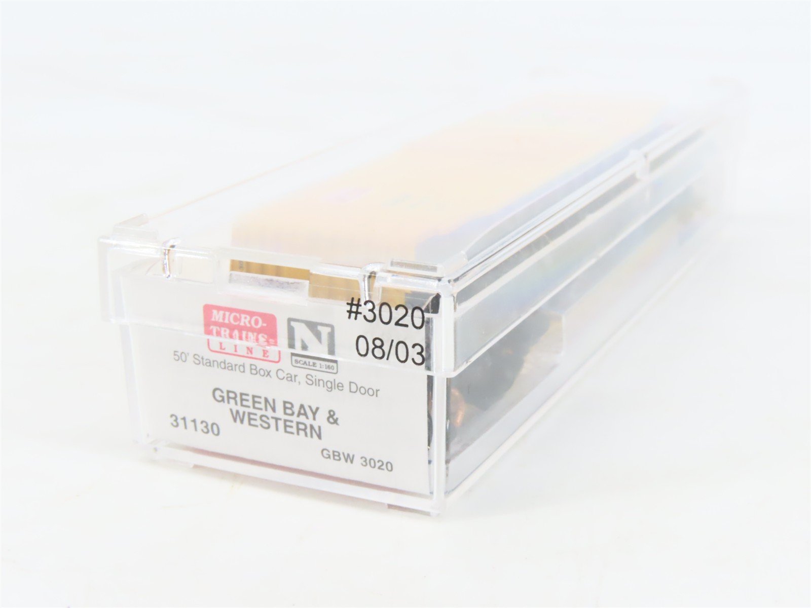 N Scale Micro-Trains MTL 31130 GBW Green Bay Route 50' Single Door Box Car #3020