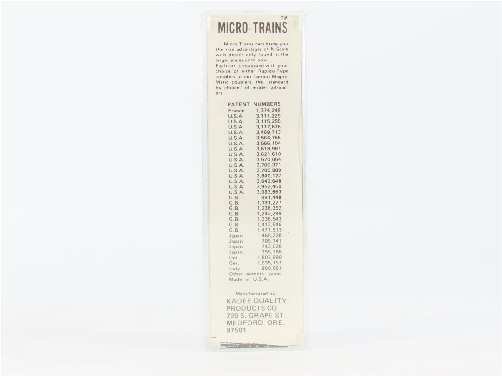 N Scale Kadee Micro-Trains MTL 28010 V&T Virginia & Truckee 40' Box Car #1015
