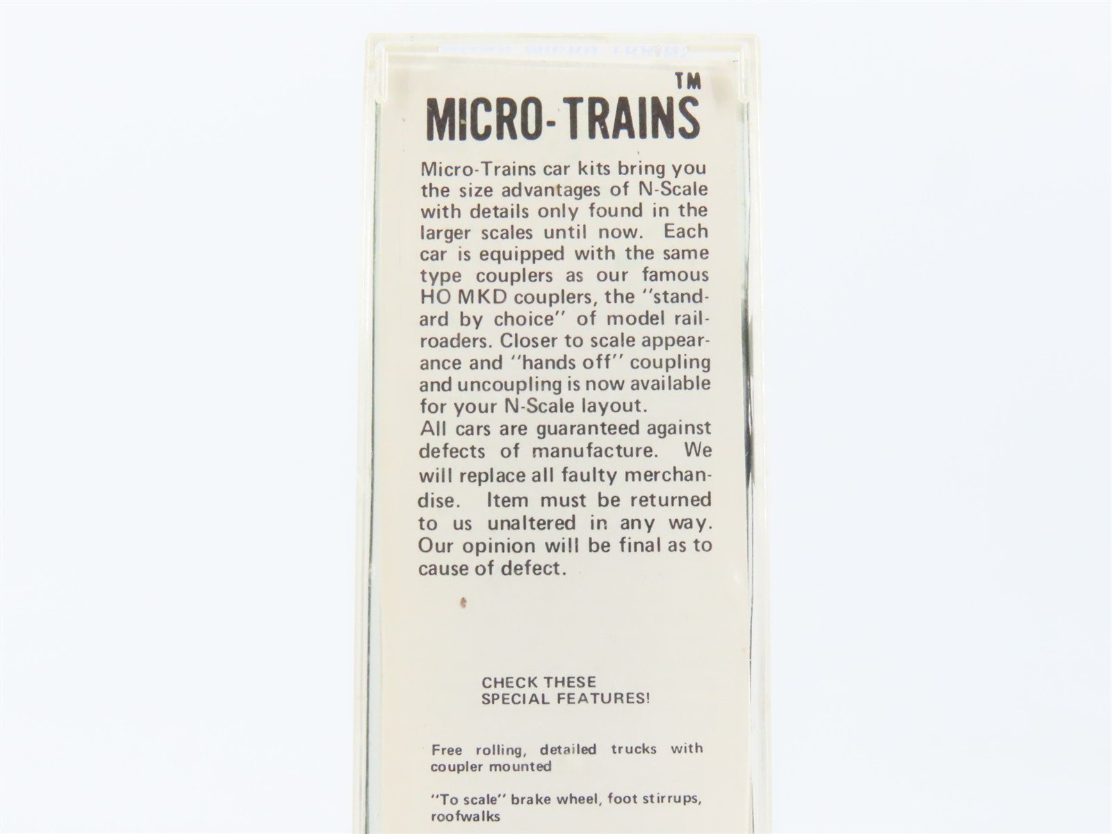 N Kadee Micro-Trains MTL 28000 Unlettered 40' Single Door Box Car - Blue Label