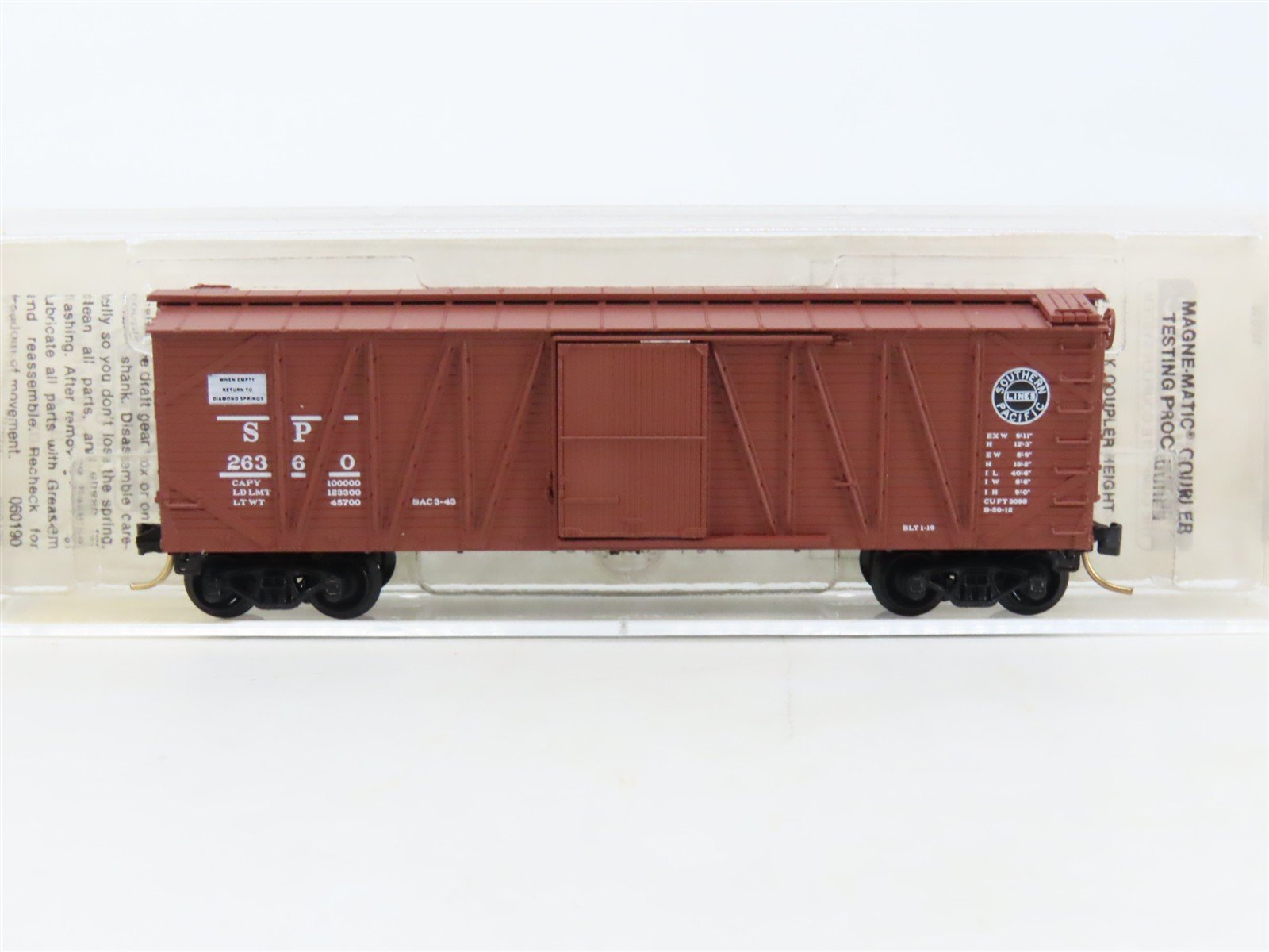 N Scale Micro-Trains MTL 28030 SP Southern Pacific 40' Single Door Boxcar #26360