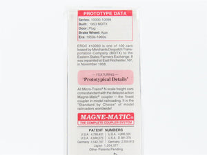 N Micro-Trains MTL 21420 ERDX Eastern States Farmers Exchange 40' Box Car #10060