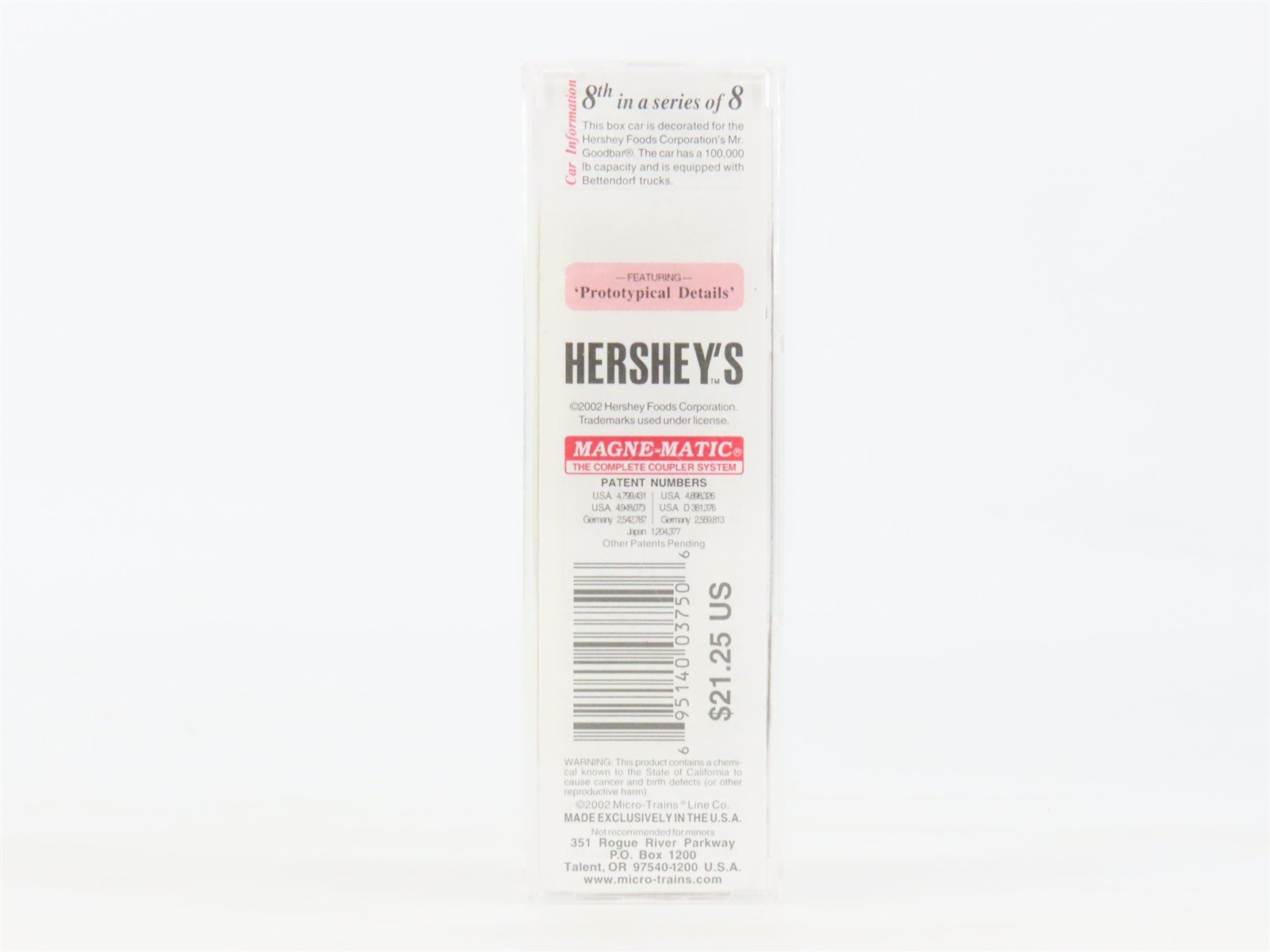N Scale Micro-Trains MTL 21310 HFC Hershey's Mr. Goodbar 40' Box Car #9002