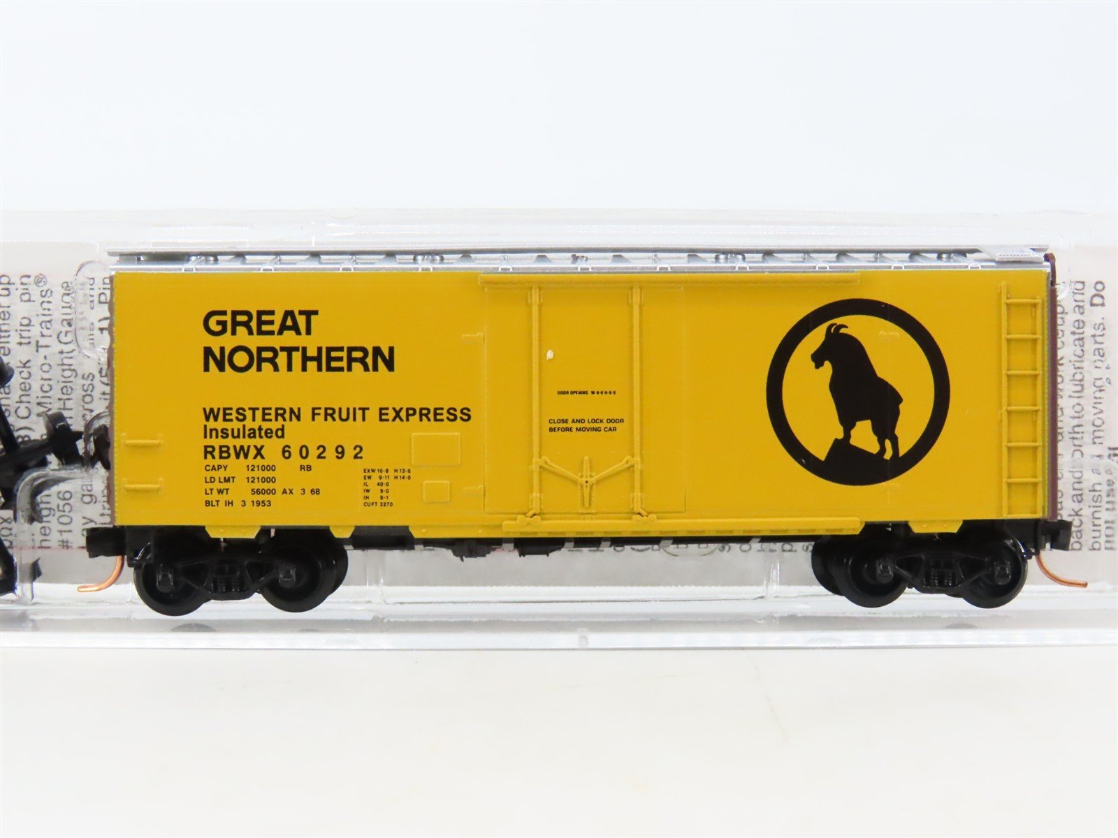 N Scale Micro-Trains MTL 21460 RBWX GN Western Fruit Express 40' Box Car #60292