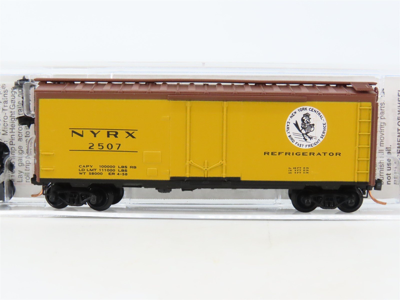 N Scale Micro-Trains MTL 21440 NYRX New York Central Early Bird 40' Boxcar #2507