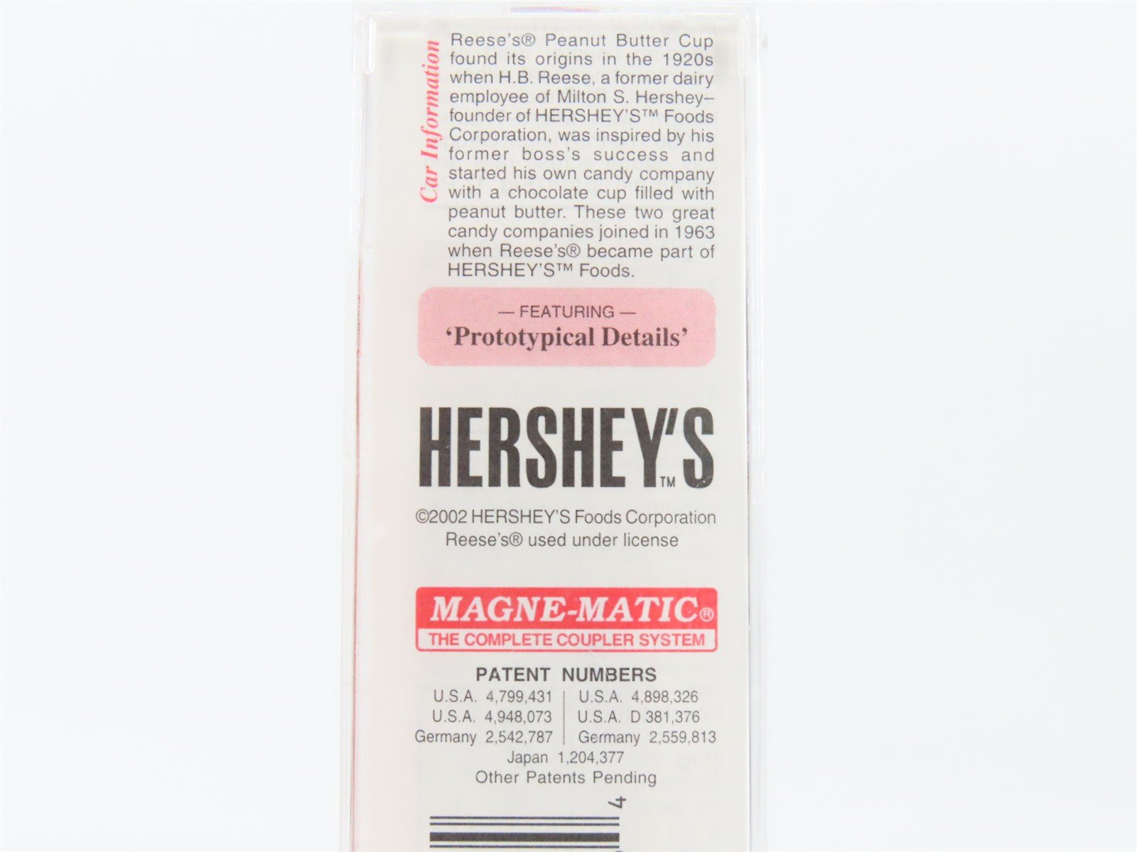 N Micro-Trains MTL 21300 HFC Hershey's Reese's Peanut Butter Cups Box Car #7602