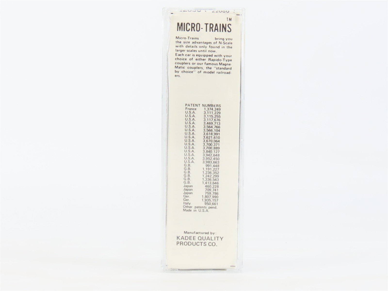 N Kadee Micro-Trains MTL 22030 UP Union Pacific 