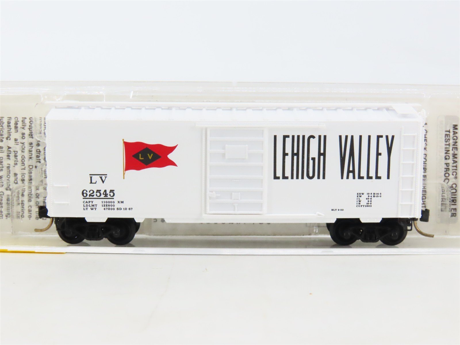 N Scale Micro-Trains MTL 20126 LV Lehigh Valley 40' Single Door Box Car #62545