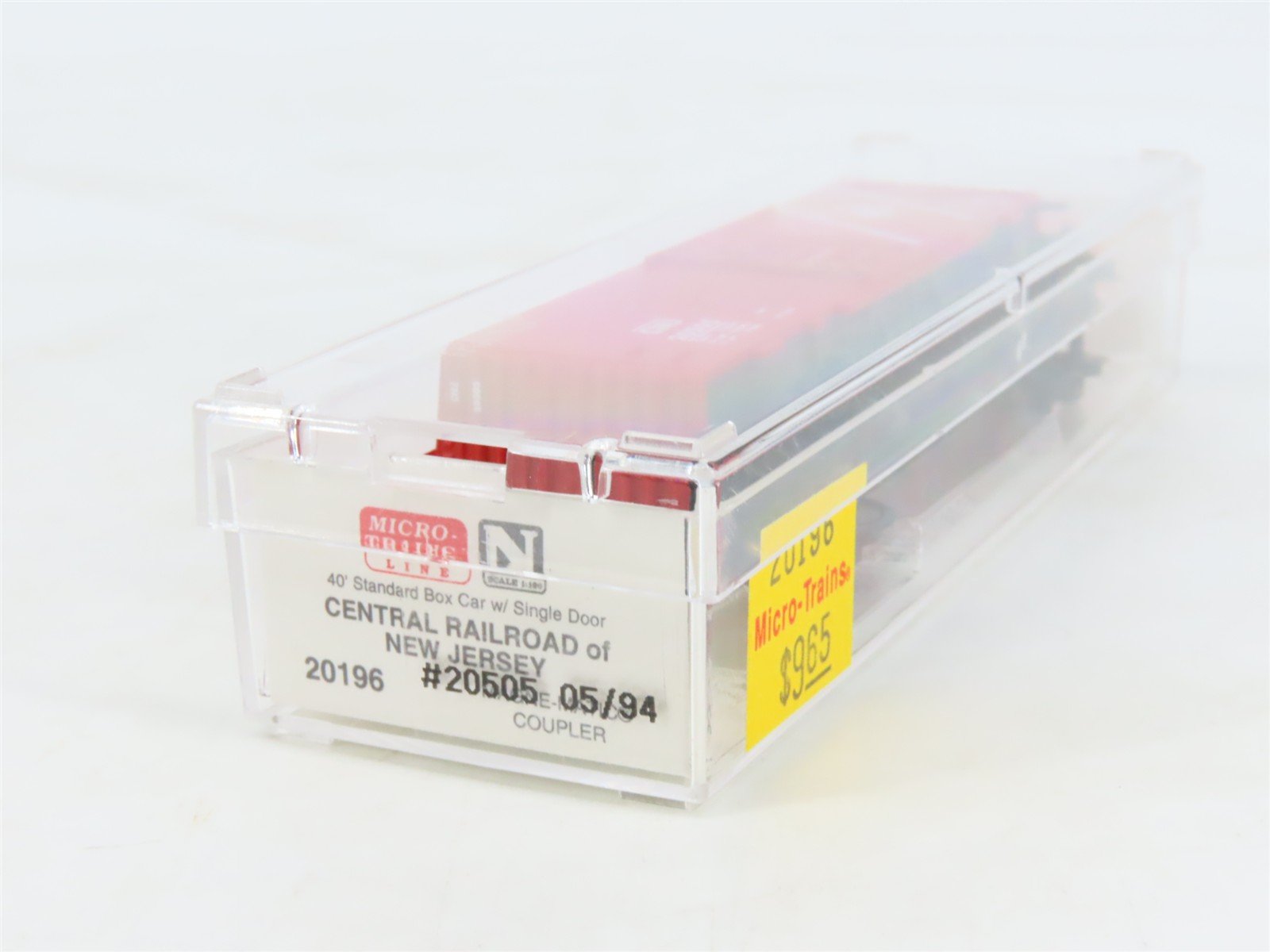N Scale Micro-Trains MTL 20196 CNJ Jersey Central 40' Single Door Box Car #20505