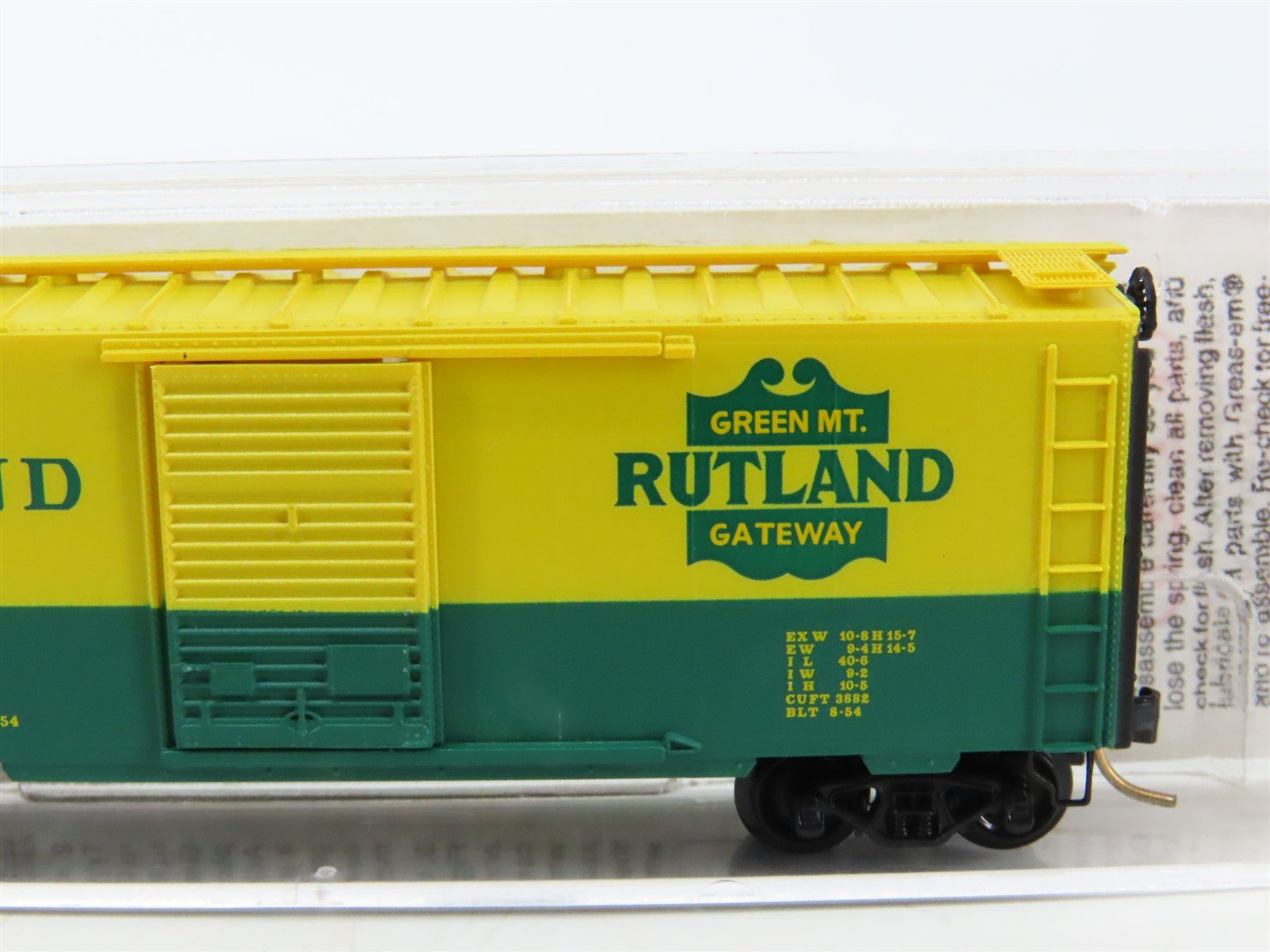 N Scale Micro-Trains MTL 20146 RUT Rutland Green Mt. Gateway 40' Box Car #103
