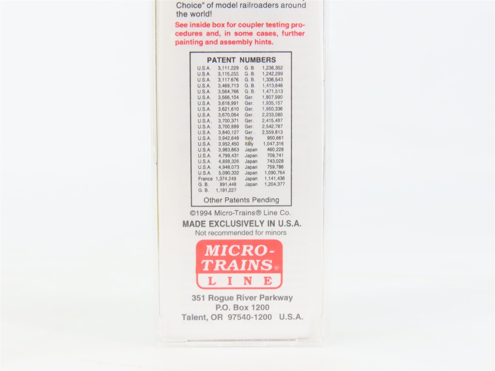 N Scale Micro-Trains MTL 20146 RUT Rutland Green Mt. Gateway 40' Box Car #103