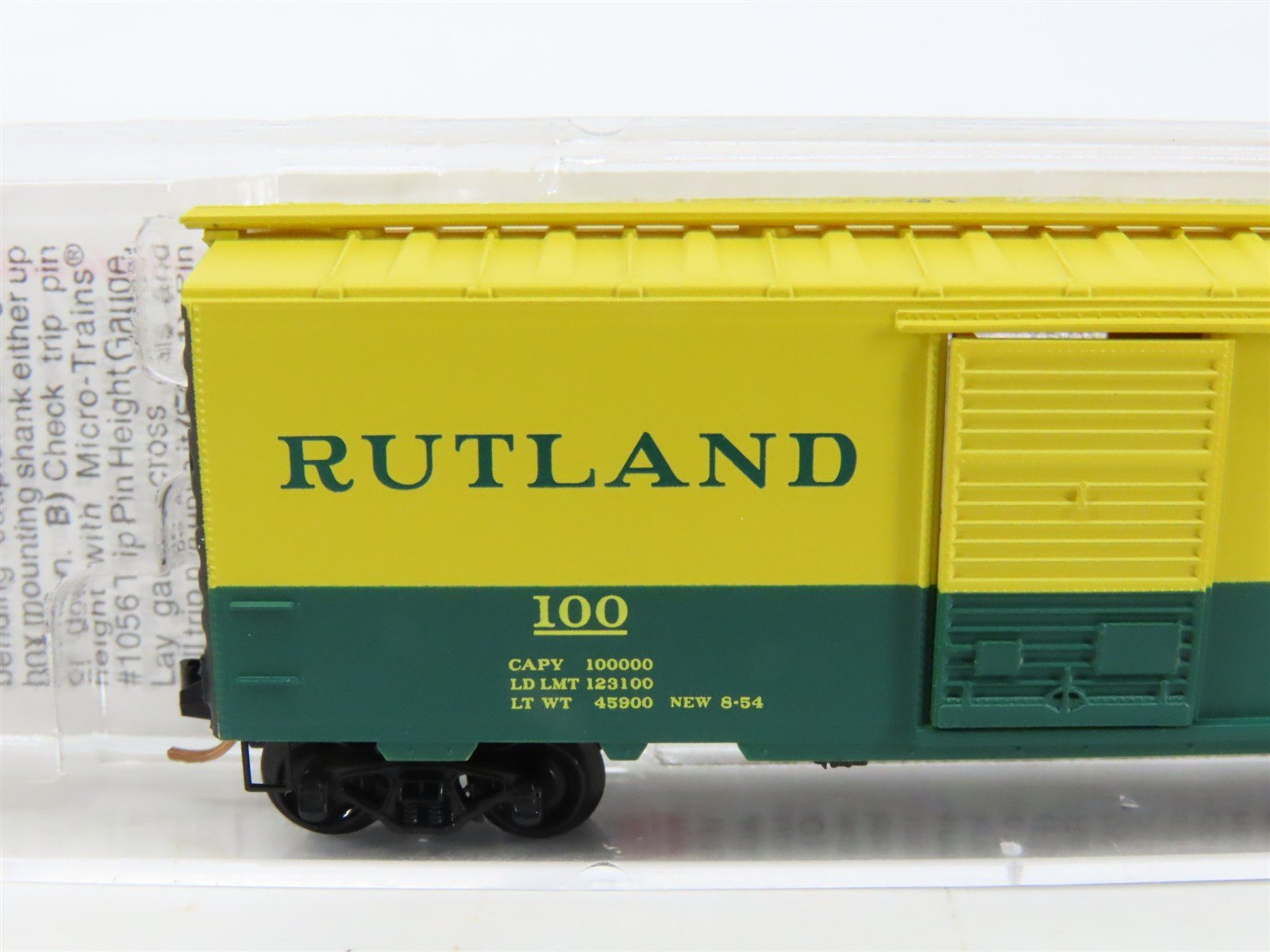 N Scale Micro-Trains MTL 20146 RUT Rutland Green Mt. Gateway 40' Box Car #100