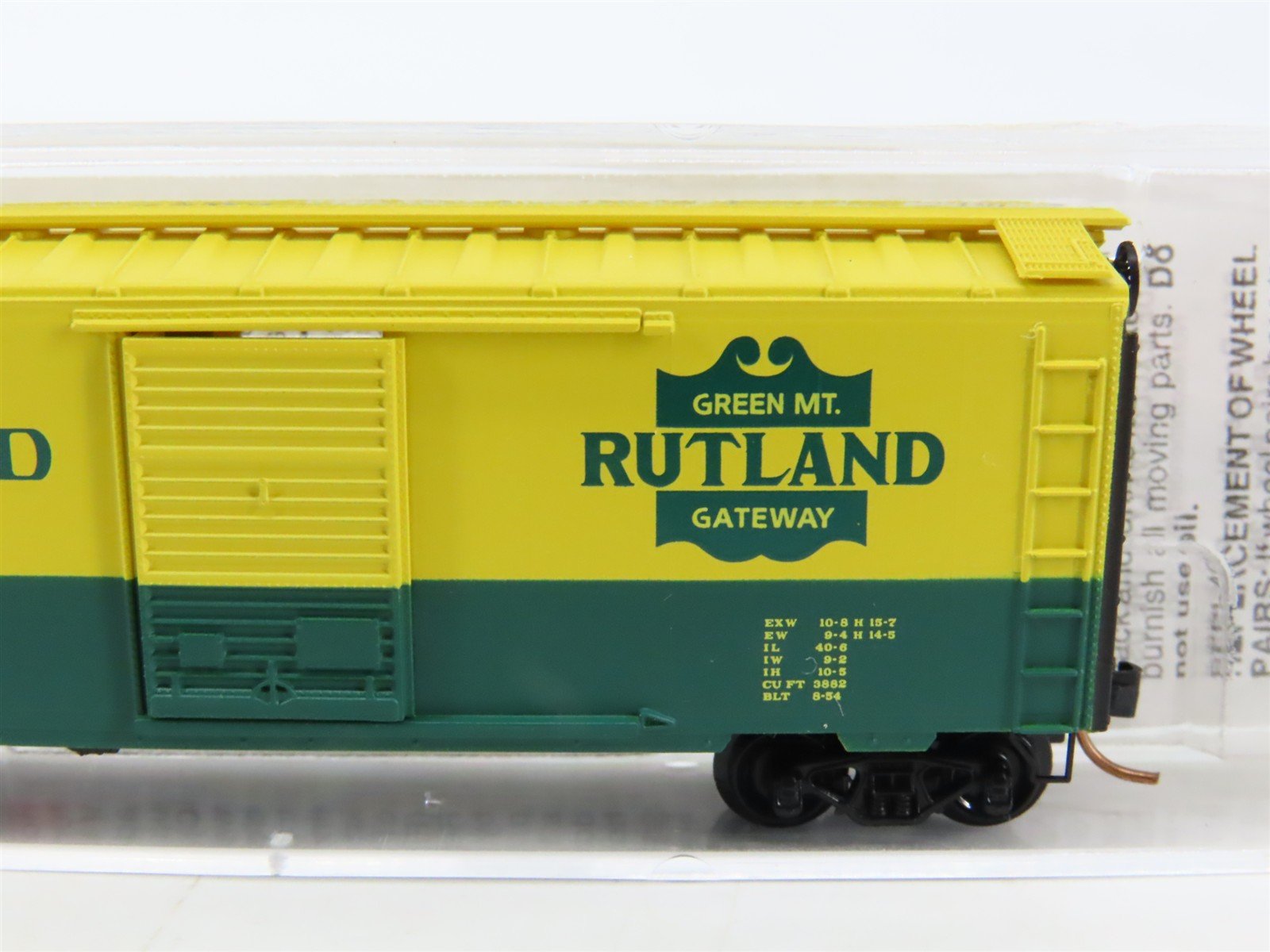 N Scale Micro-Trains MTL 20146 RUT Rutland Green Mt. Gateway 40' Box Car #100