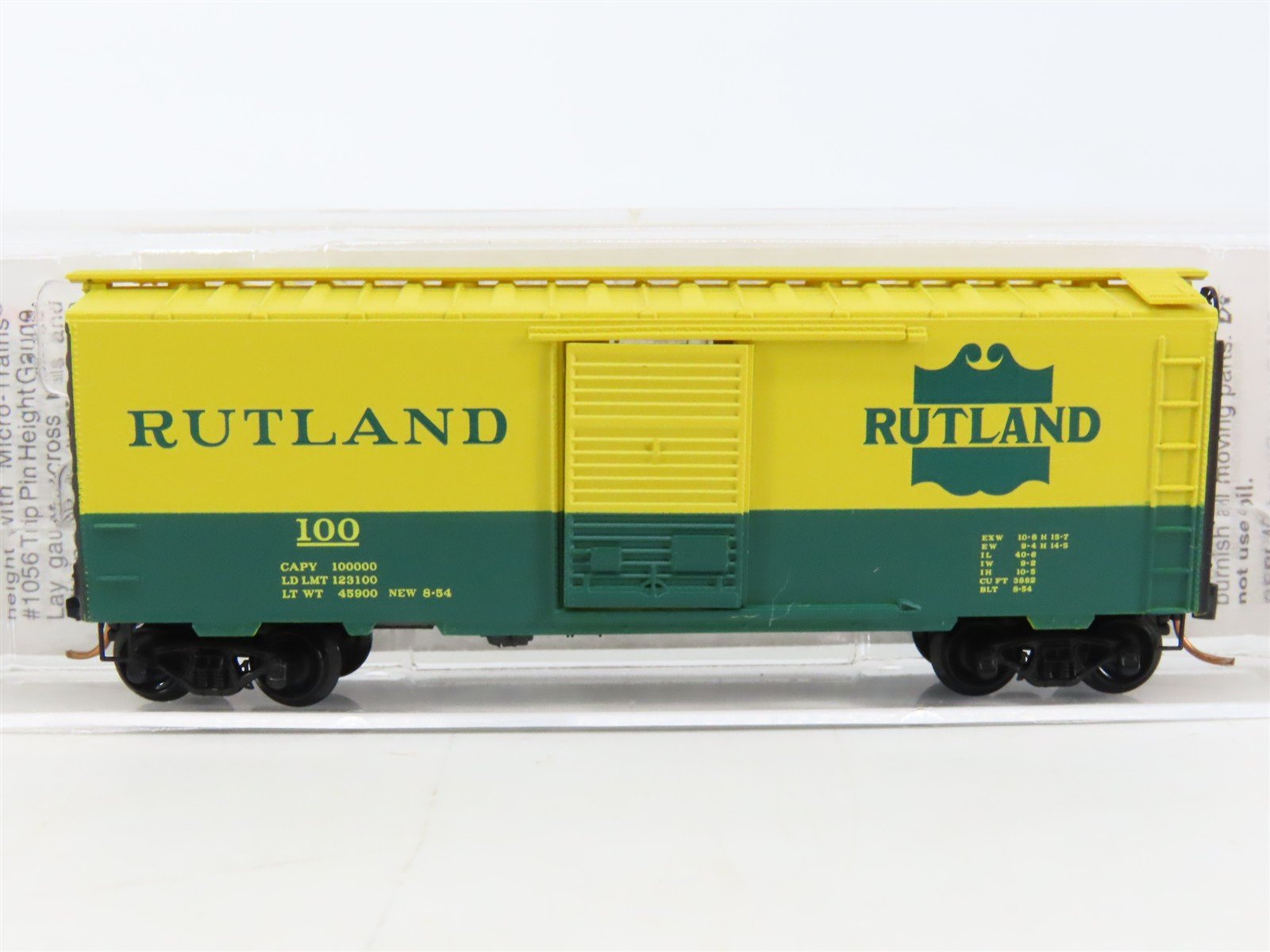 N Scale Micro-Trains MTL 20146 RUT Rutland Green Mt. Gateway 40' Box Car #100