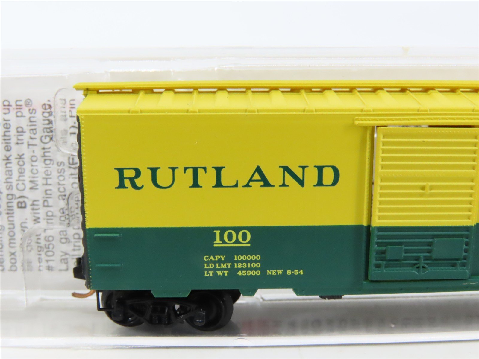 N Scale Micro-Trains MTL 20146 RUT Rutland Green Mt. Gateway 40' Box Car #100